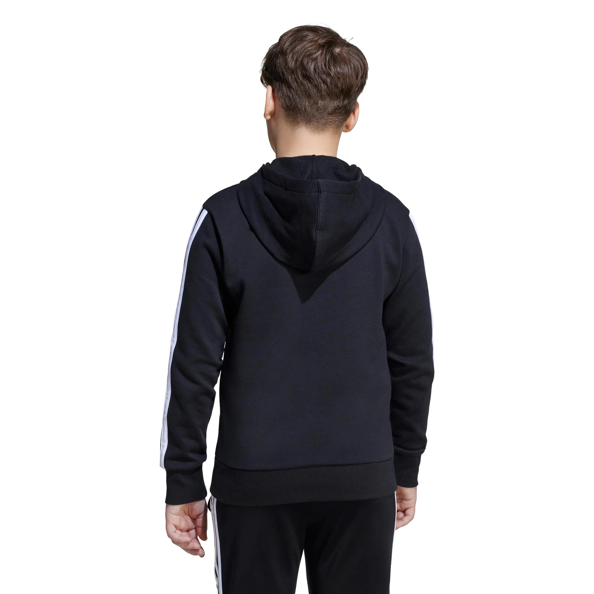 3Stripes Fleece Hoody Jungen - schwarz, weiß - Image 3