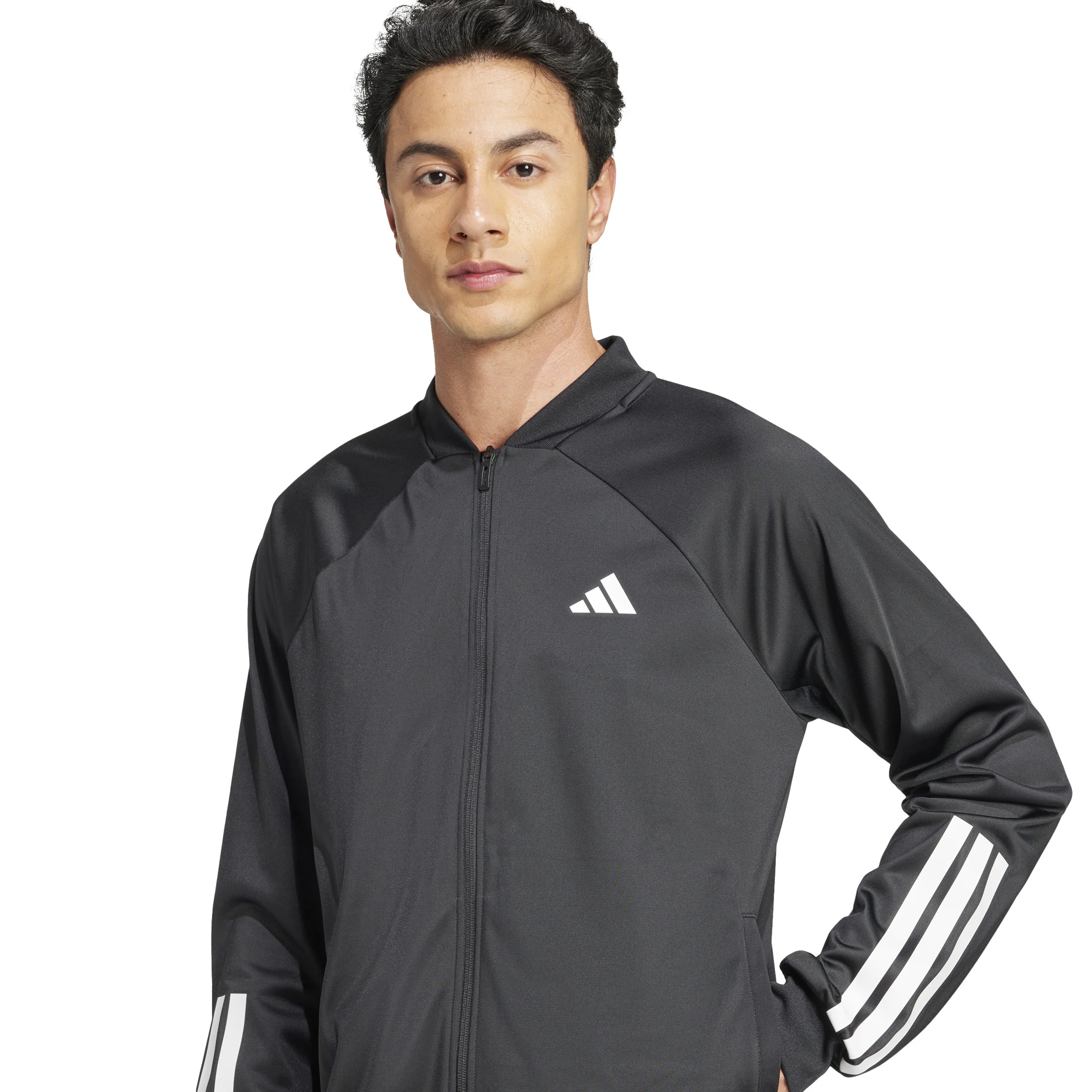 3Stripes Knit Trainingsjacke Herren - schwarz, weiß - Image 5