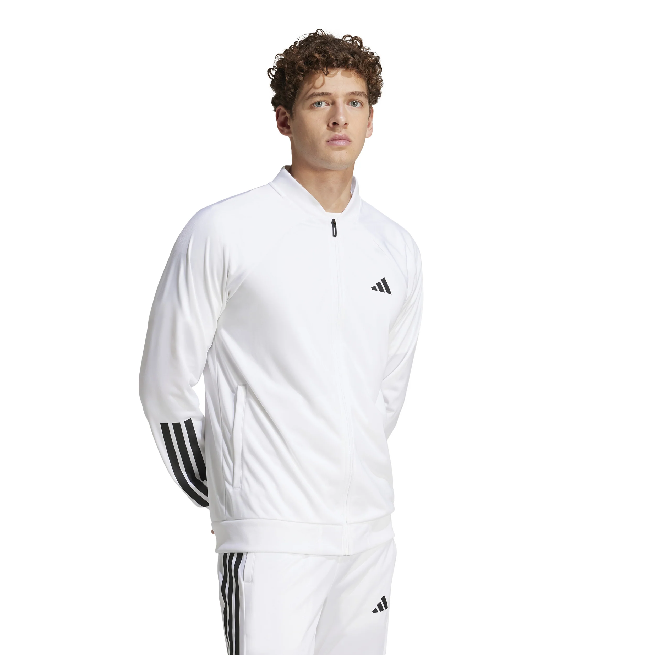 3Stripes Knit Trainingsjacke Herren - weiß, schwarz - Image 4