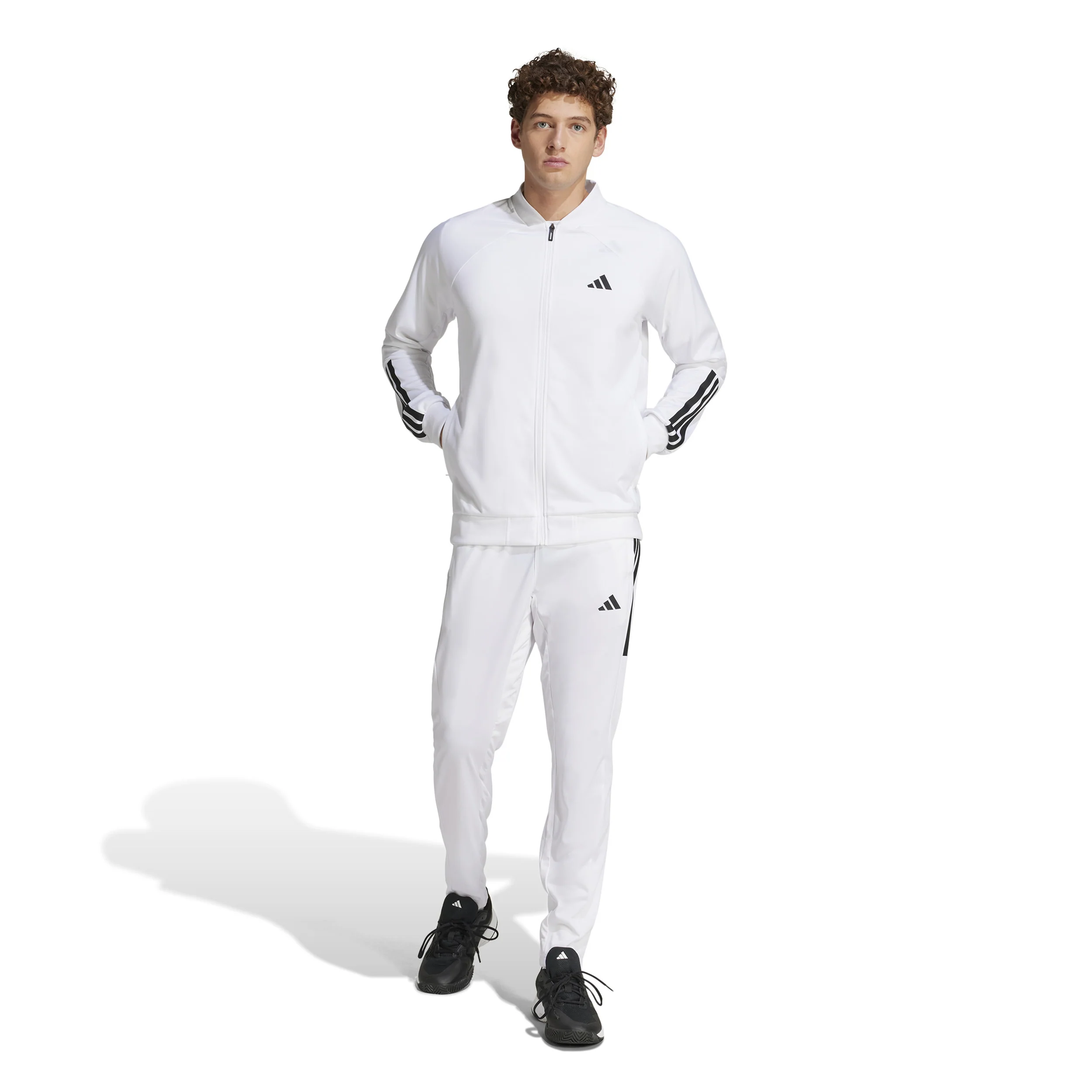3Stripes Knit Trainingsjacke Herren - weiß, schwarz - Image 7