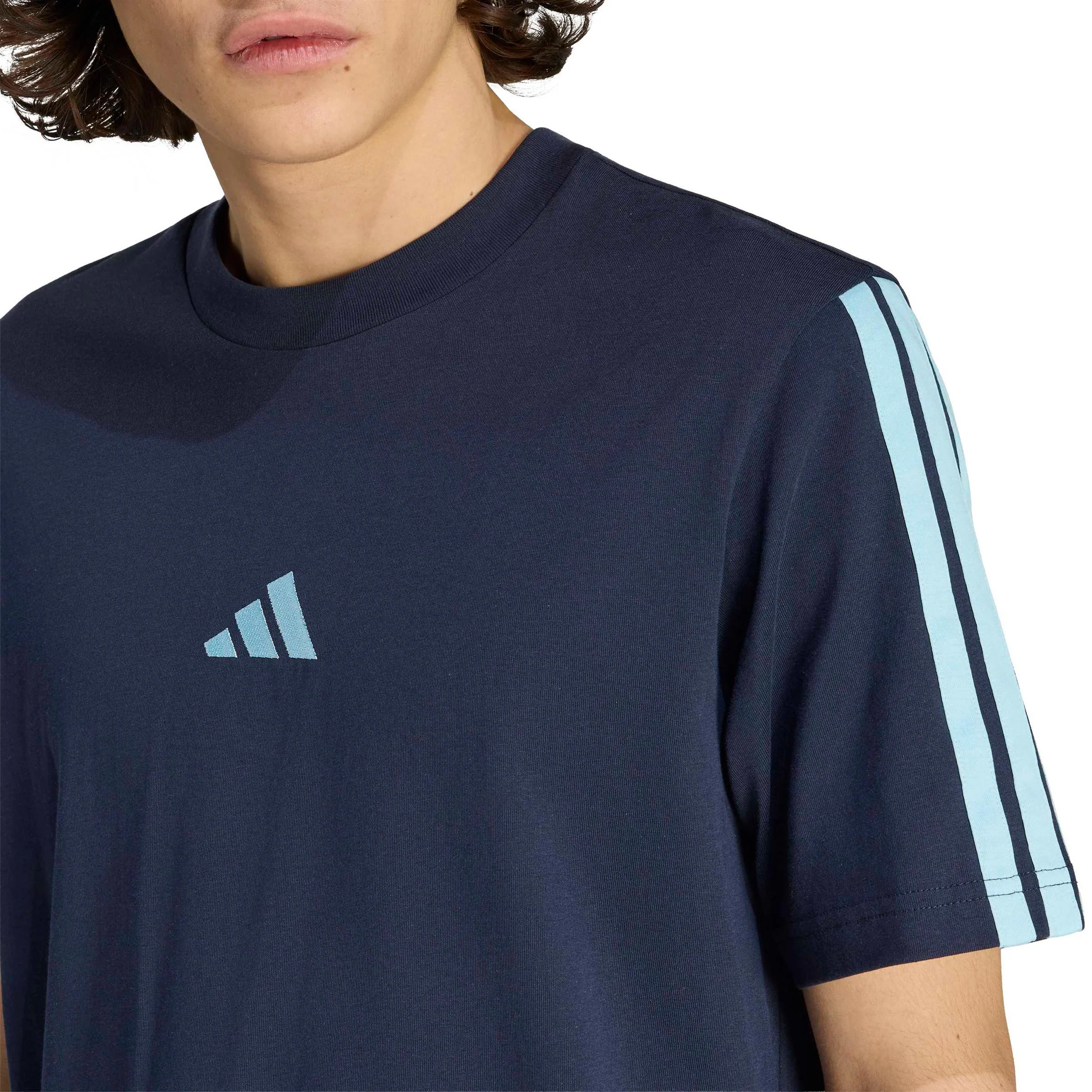 3Stripes T-Shirt Herren - dunkelblau, hellblau - Image 5