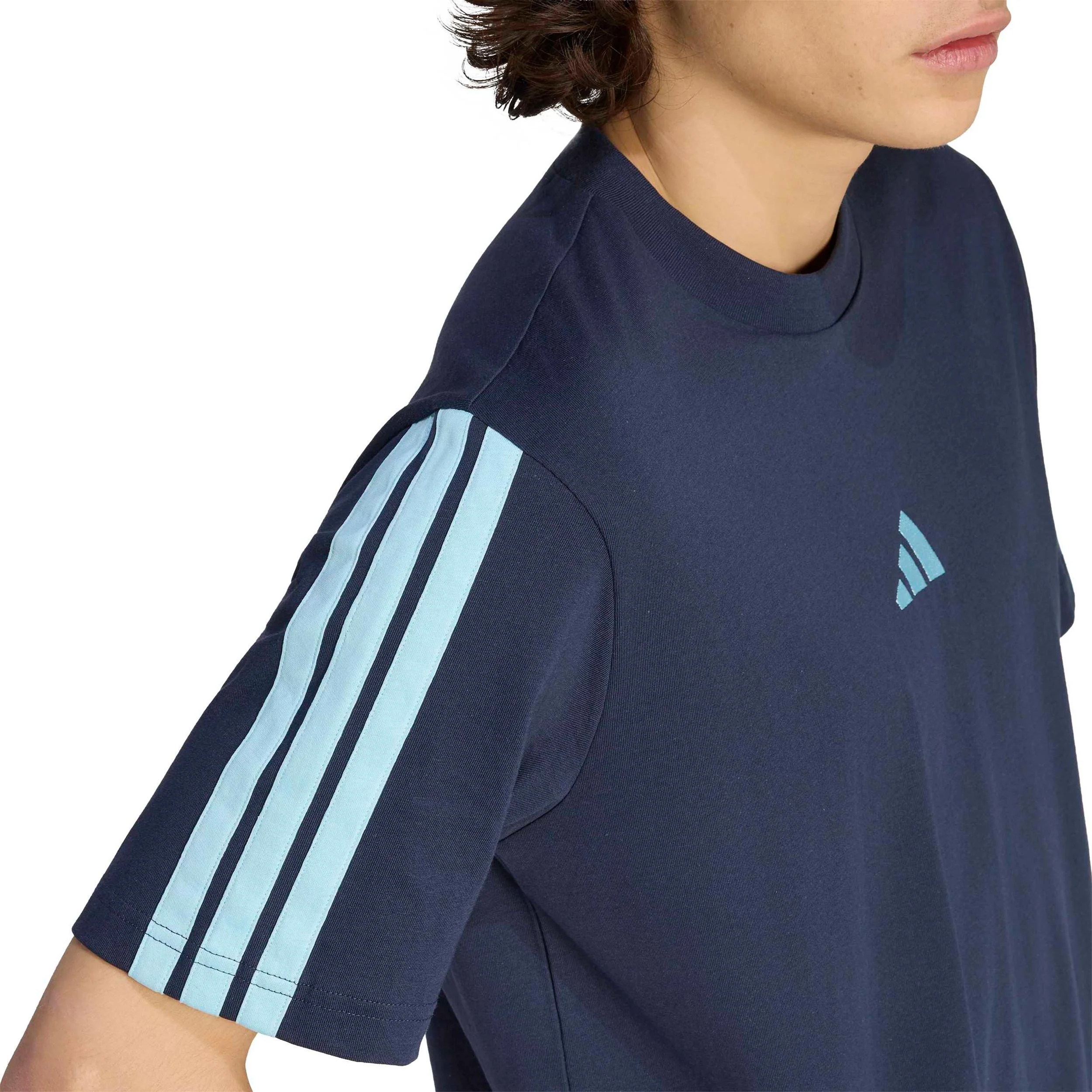 3Stripes T-Shirt Herren - dunkelblau, hellblau - Image 6