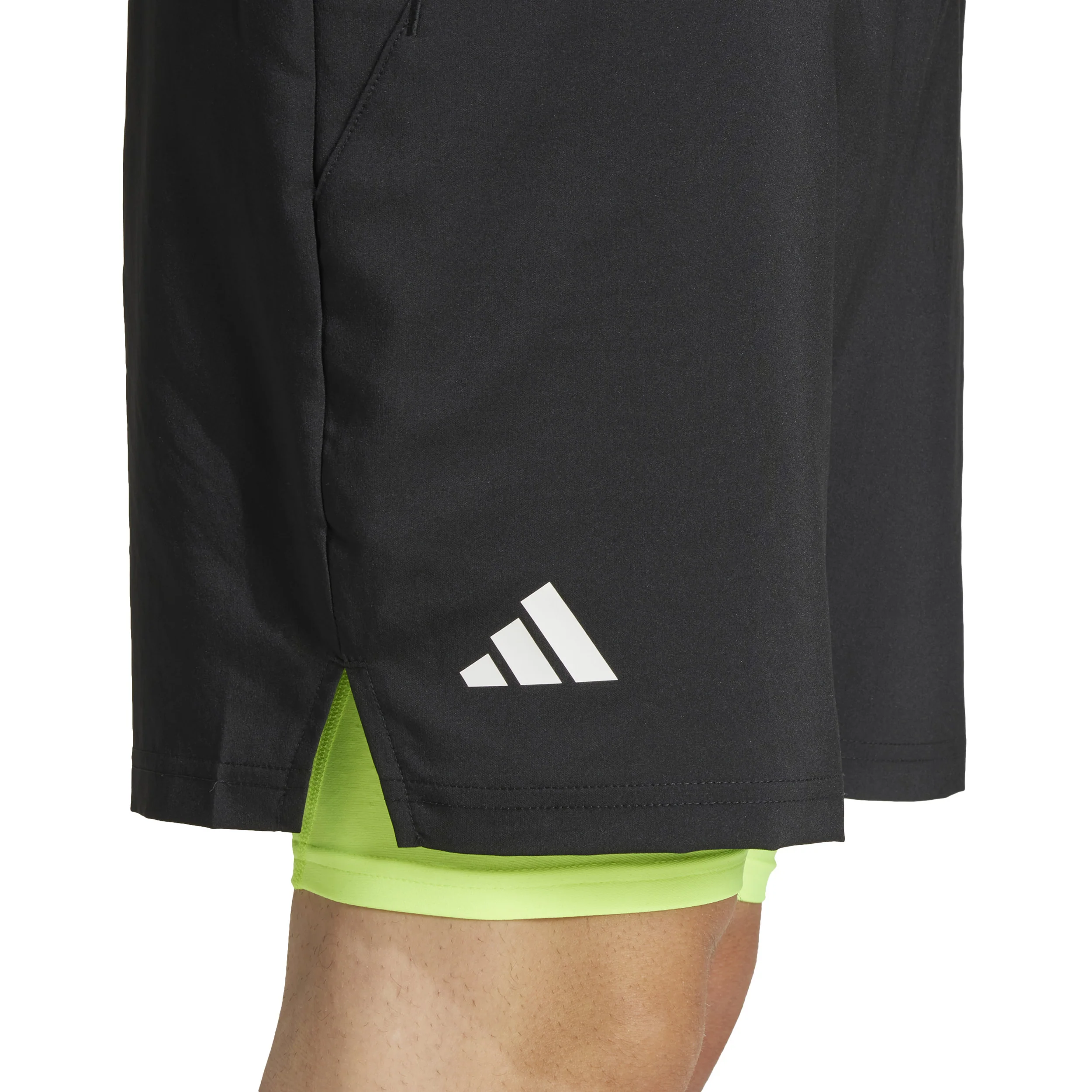7in Club 2In1 Shorts Herren-Schwarz,Neongrün - Image 5