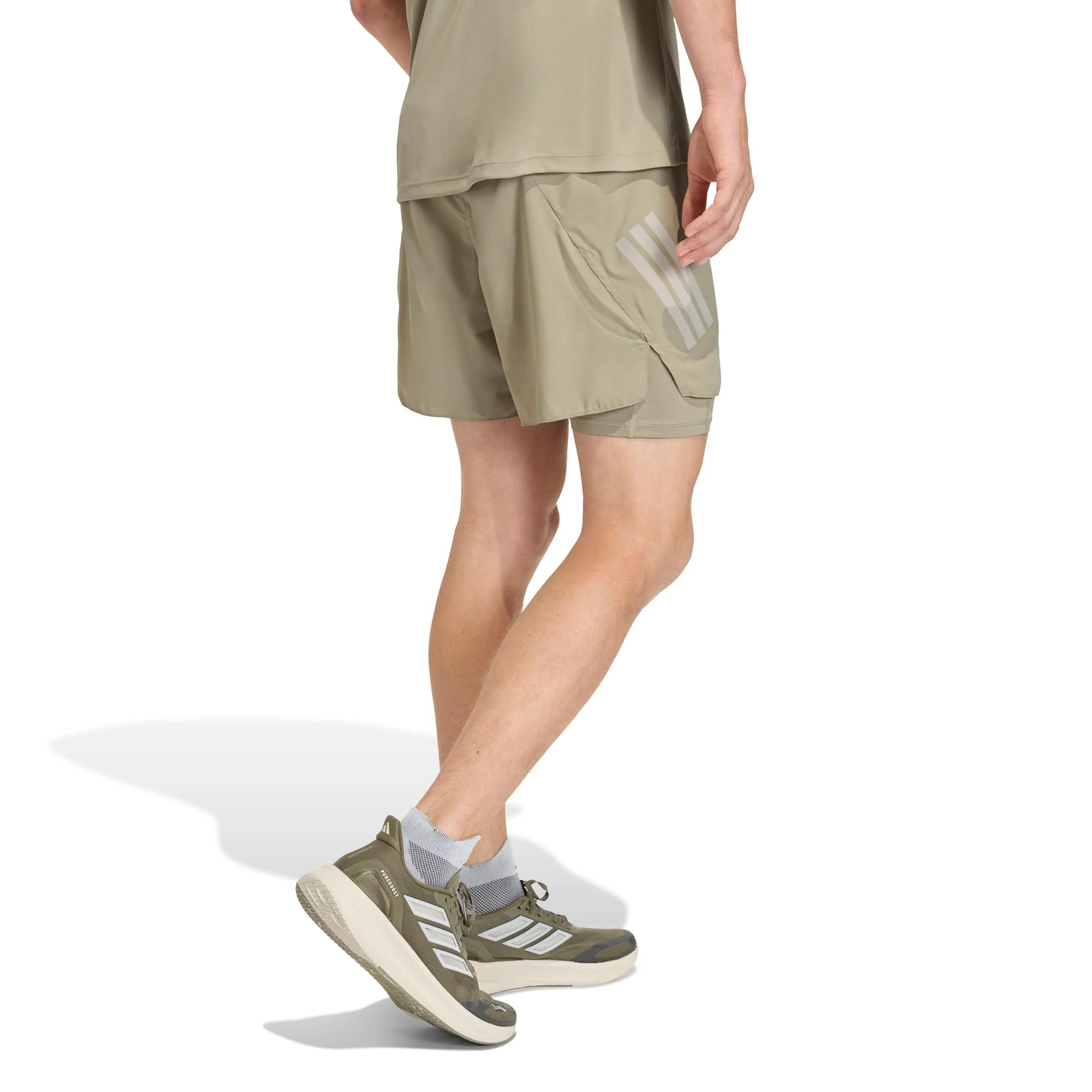 adi365 2in1  Laufshorts Herren-khaki - Image 3