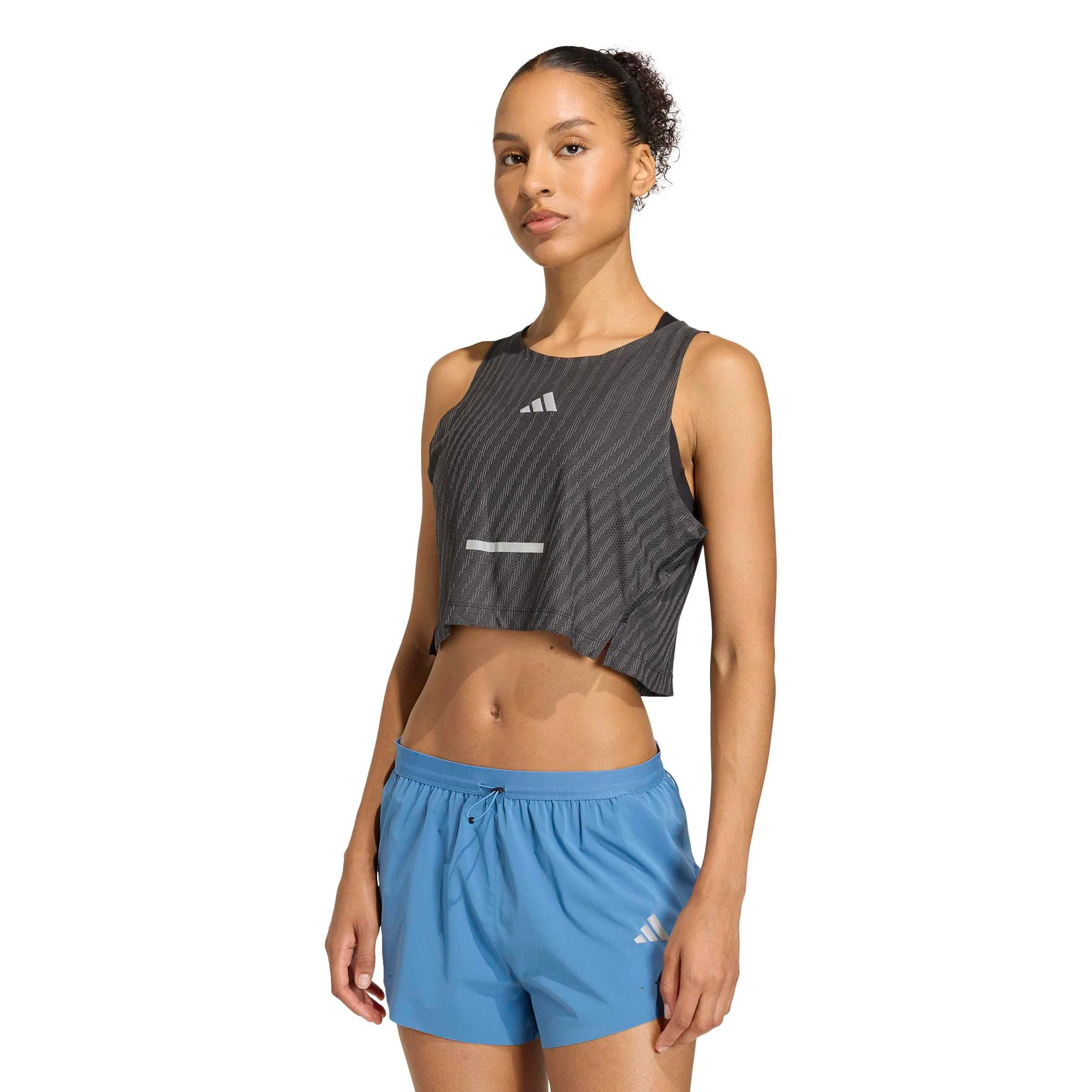 adi365 Climacool+ Crop  Laufshirt Damen-schwarz - Image 2