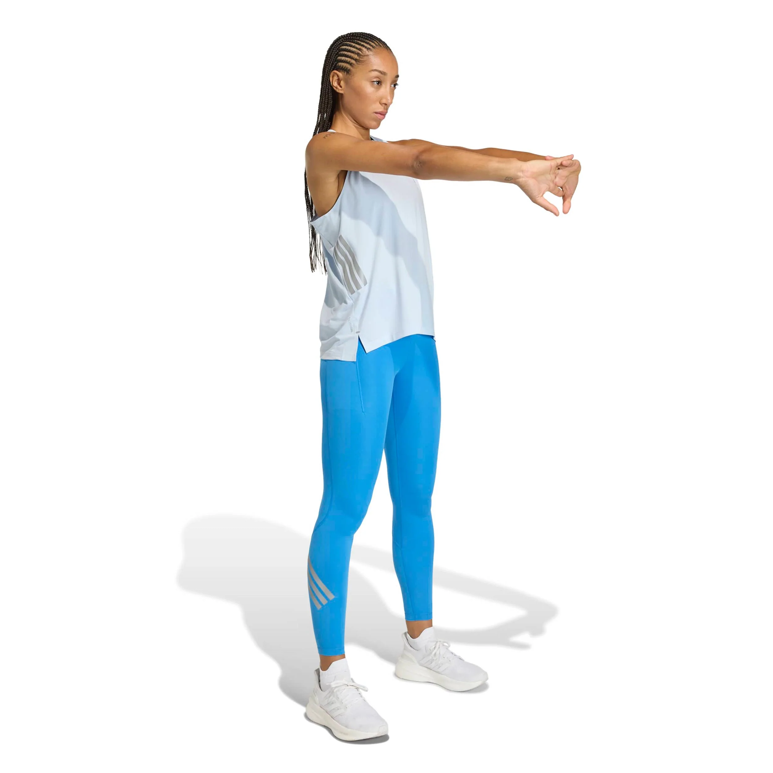 adi365 Iconic Laufshirt Damen-blaugrau - Image 4