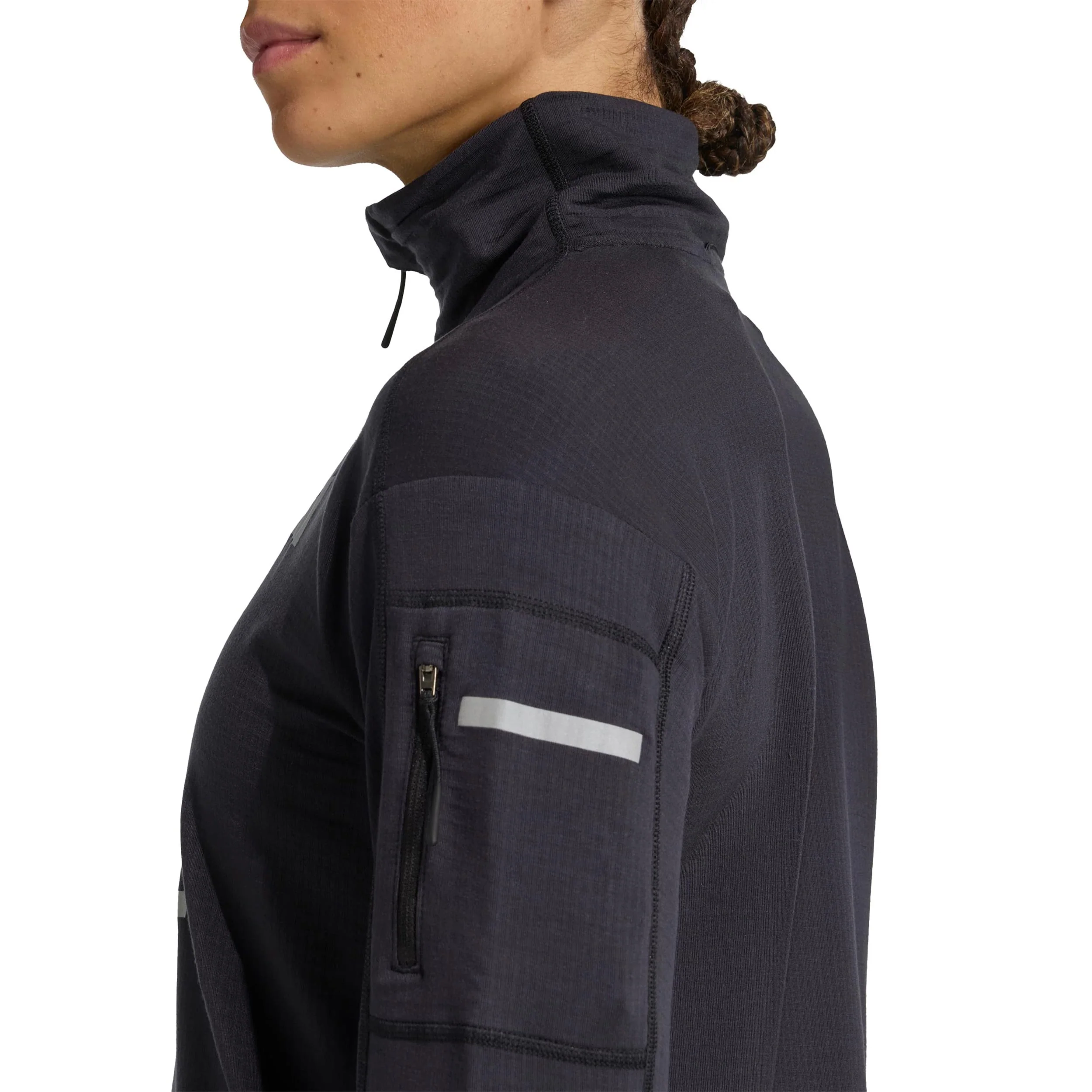 adi365 Warm Half-Zip Laufshirt Damen-schwarz - Image 5