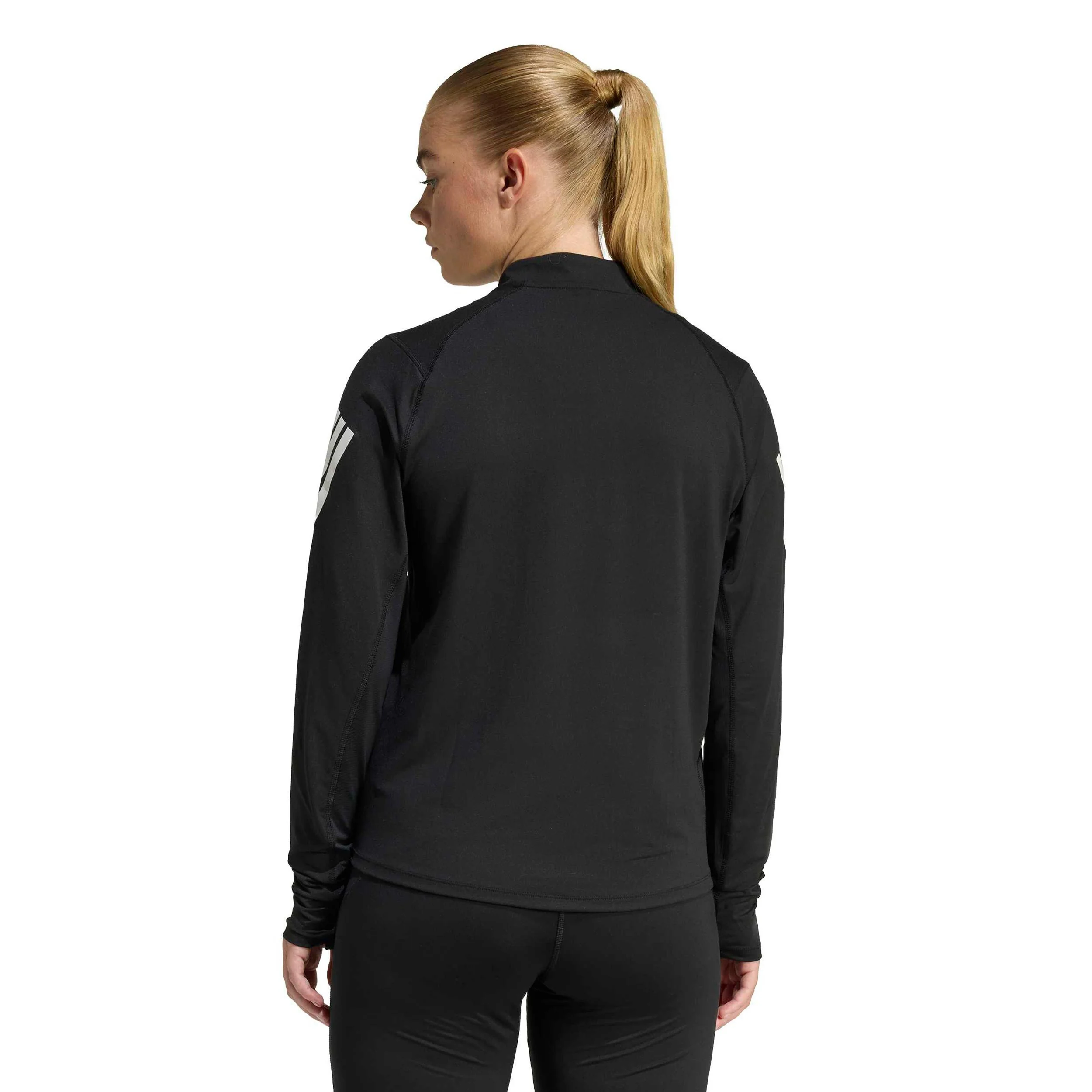 adi365 Zip  Laufshirt Damen-schwarz - Image 3