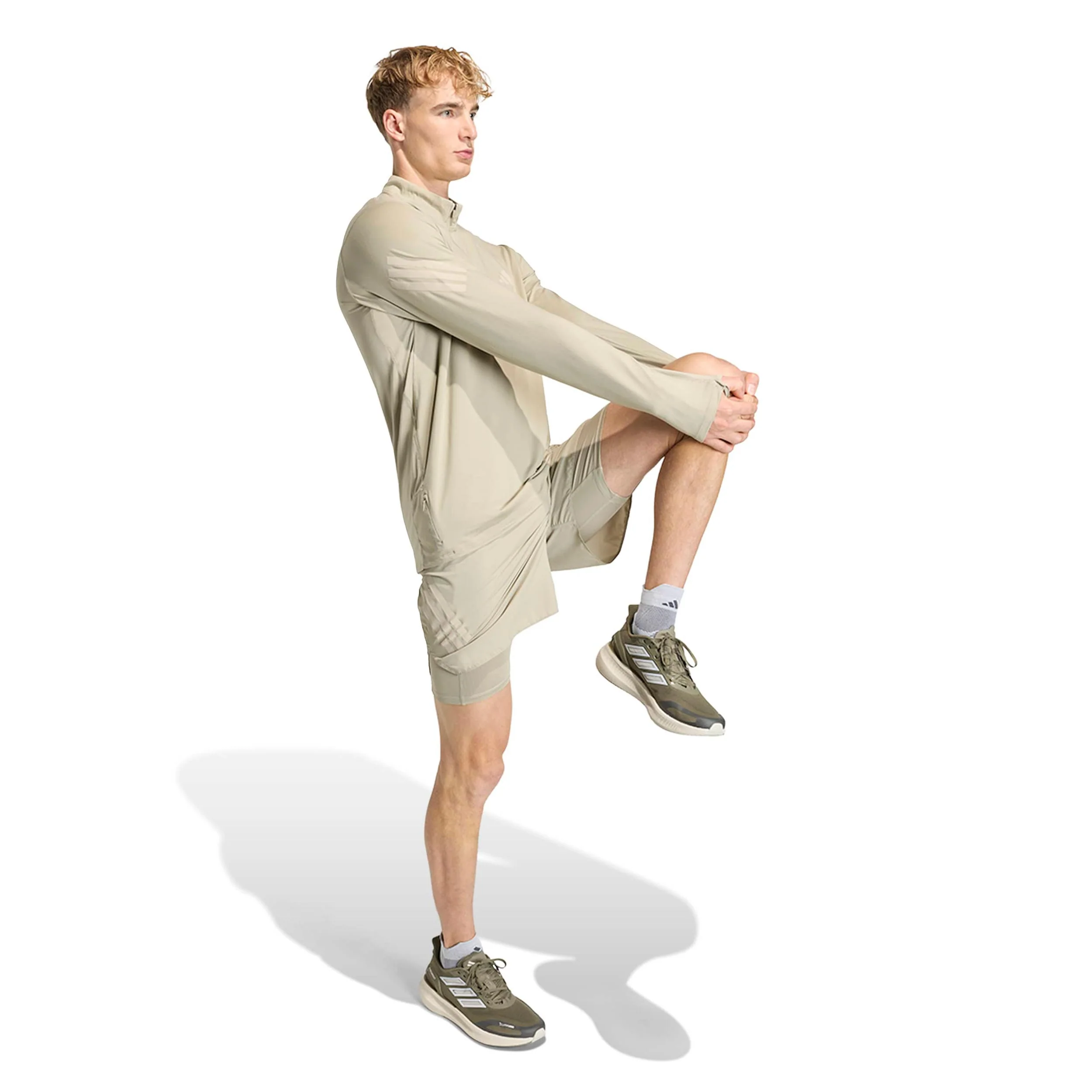 adi365 Zip  Laufshirt Herren-khaki - Image 4