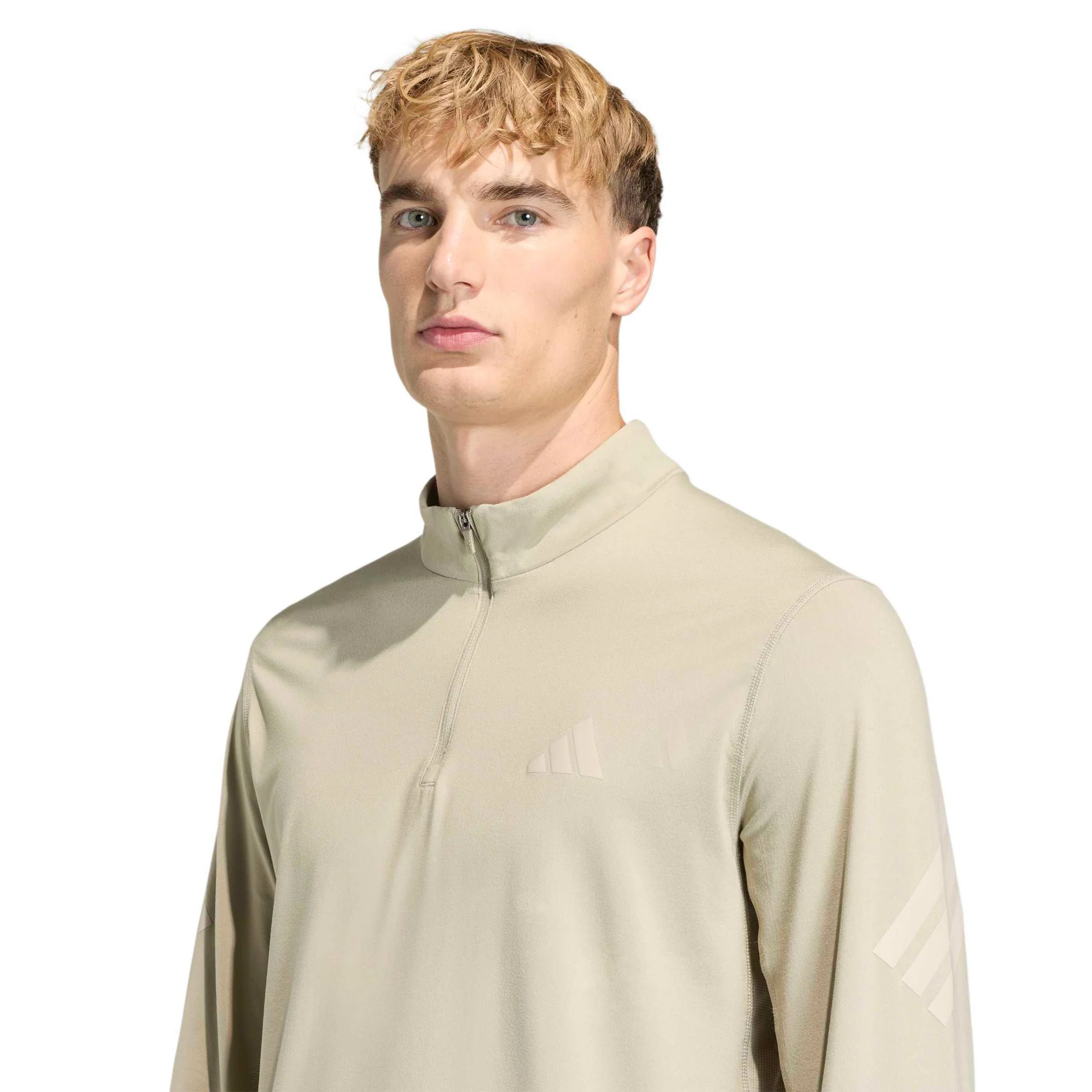 adi365 Zip  Laufshirt Herren-khaki - Image 5