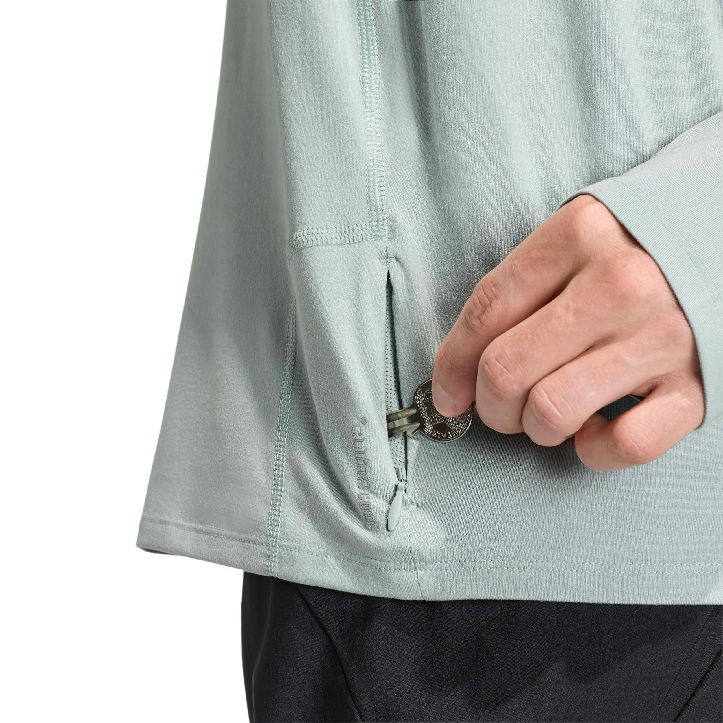 adi365 Zip  Laufshirt Herren-mint - Image 6