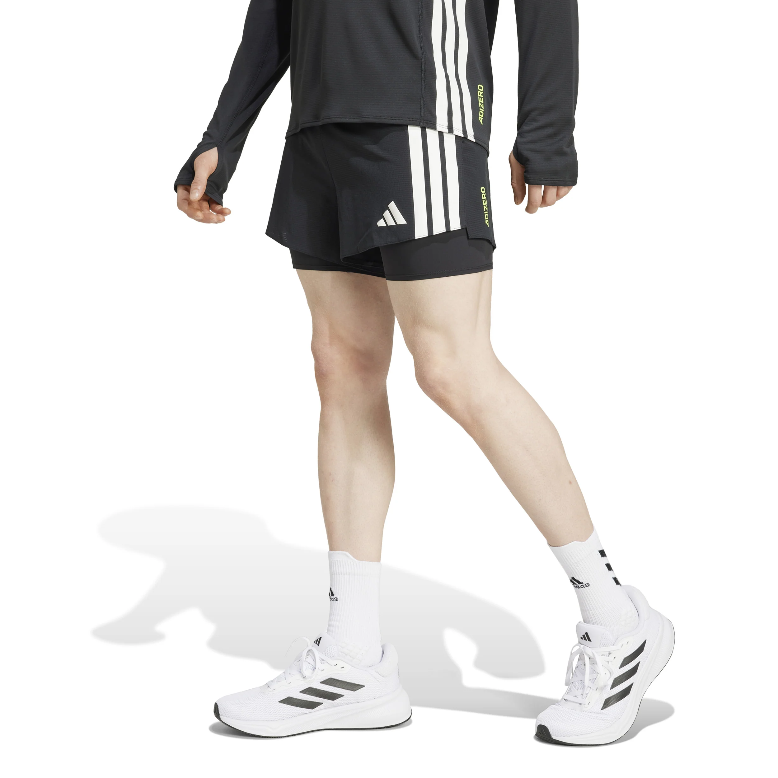 Adizero 2in1 Laufshorts Herren-Schwarz,Weiß - Image 2
