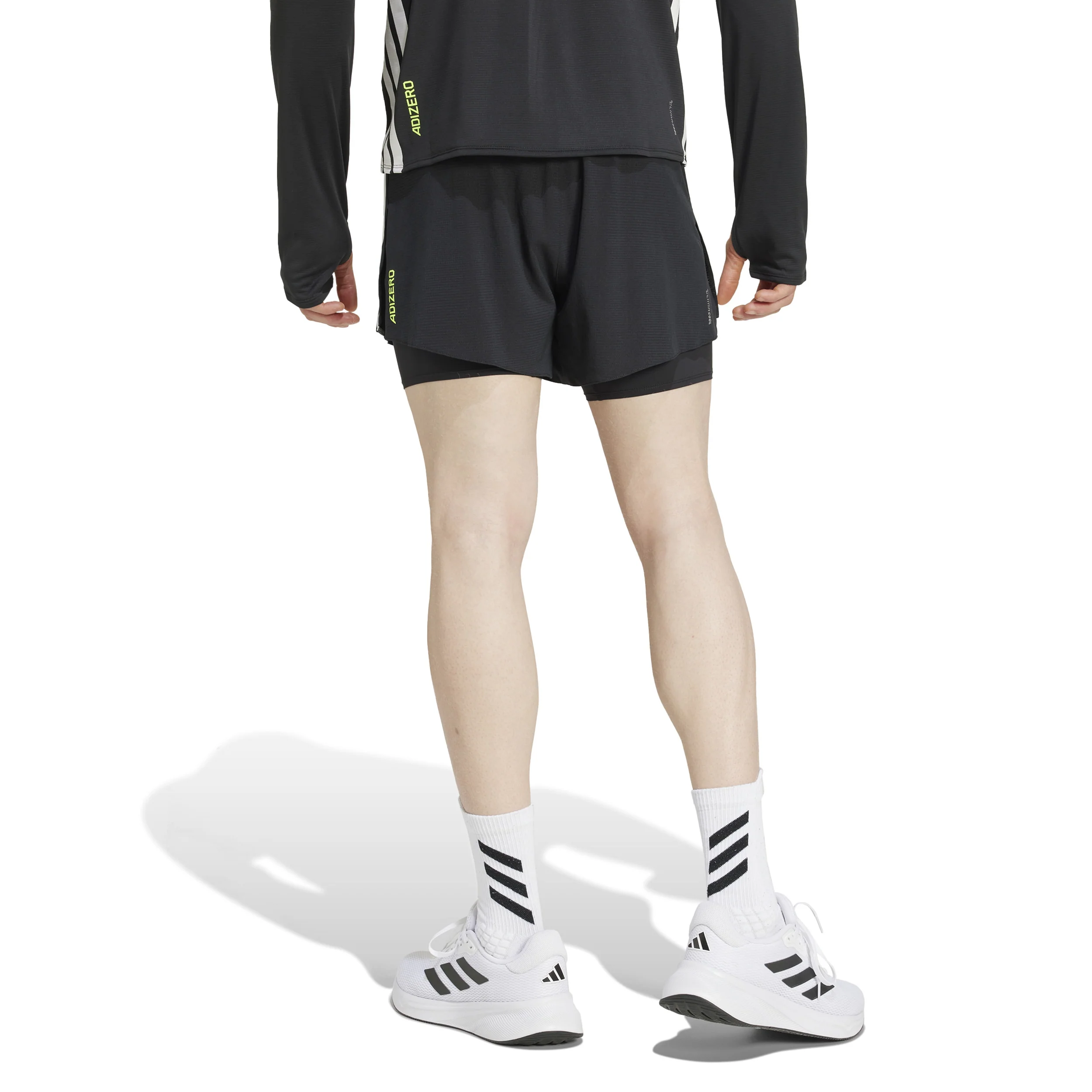 Adizero 2in1 Laufshorts Herren-Schwarz,Weiß - Image 3