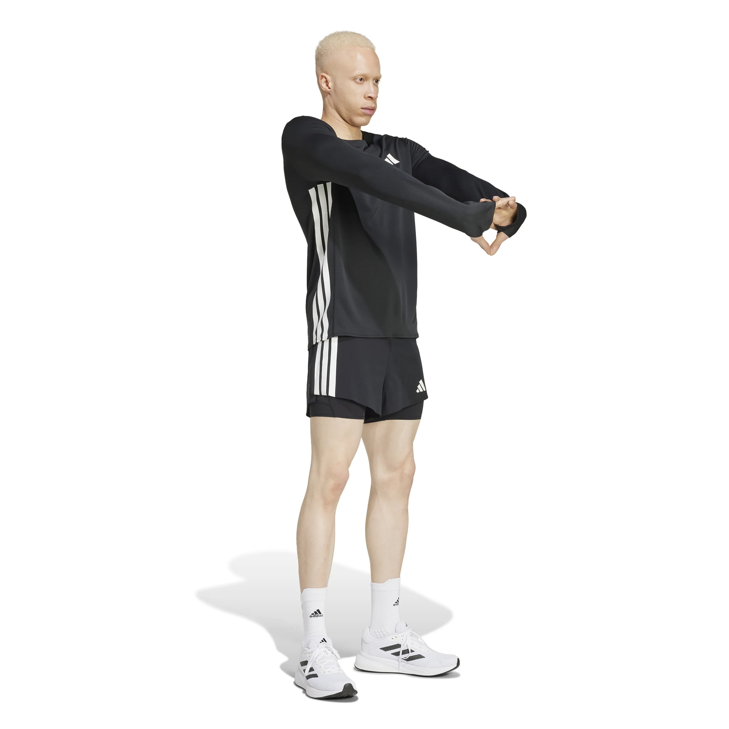 Adizero 2in1 Laufshorts Herren-Schwarz,Weiß - Image 4