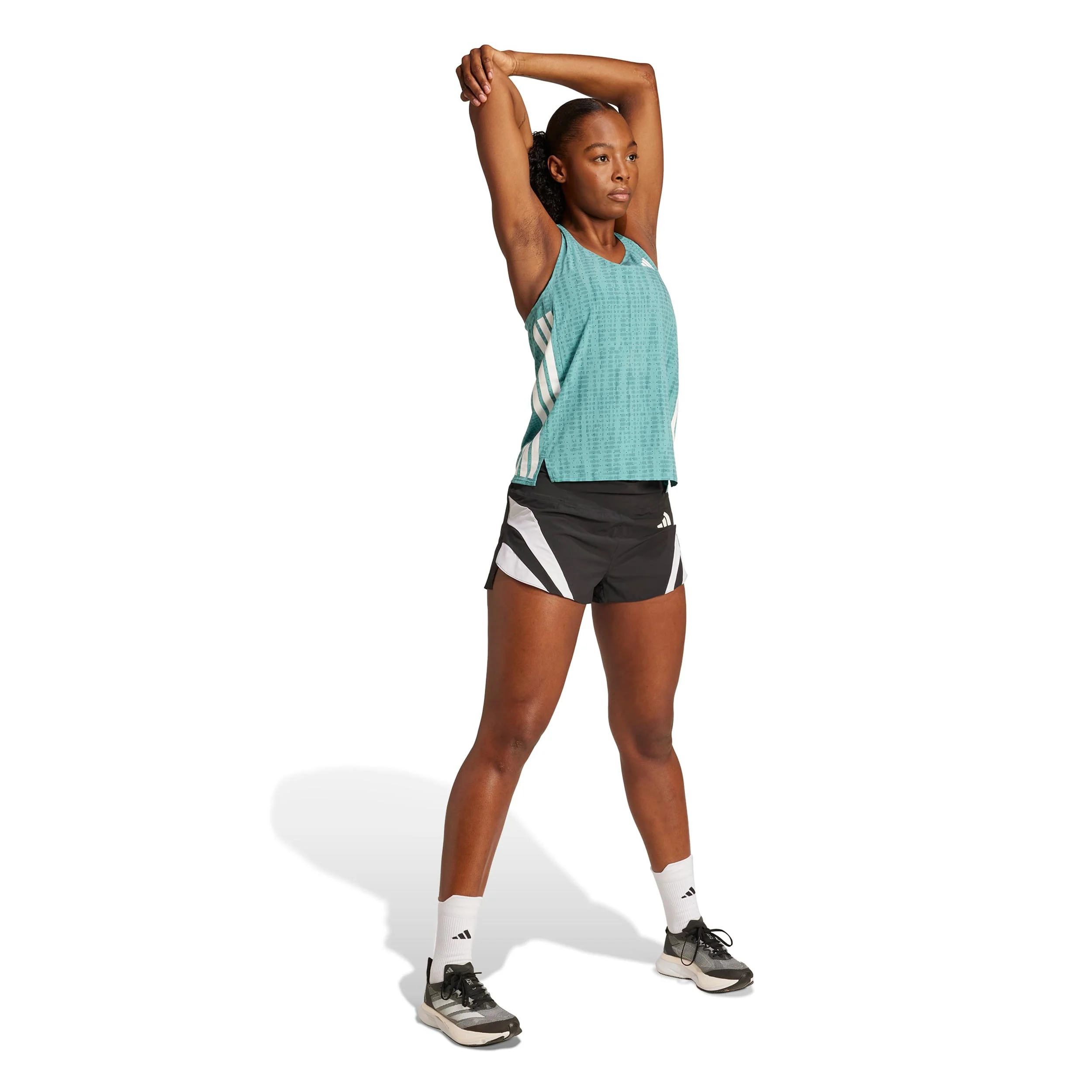 Adizero Archive 3in Laufshorts Damen-Schwarz - Image 4