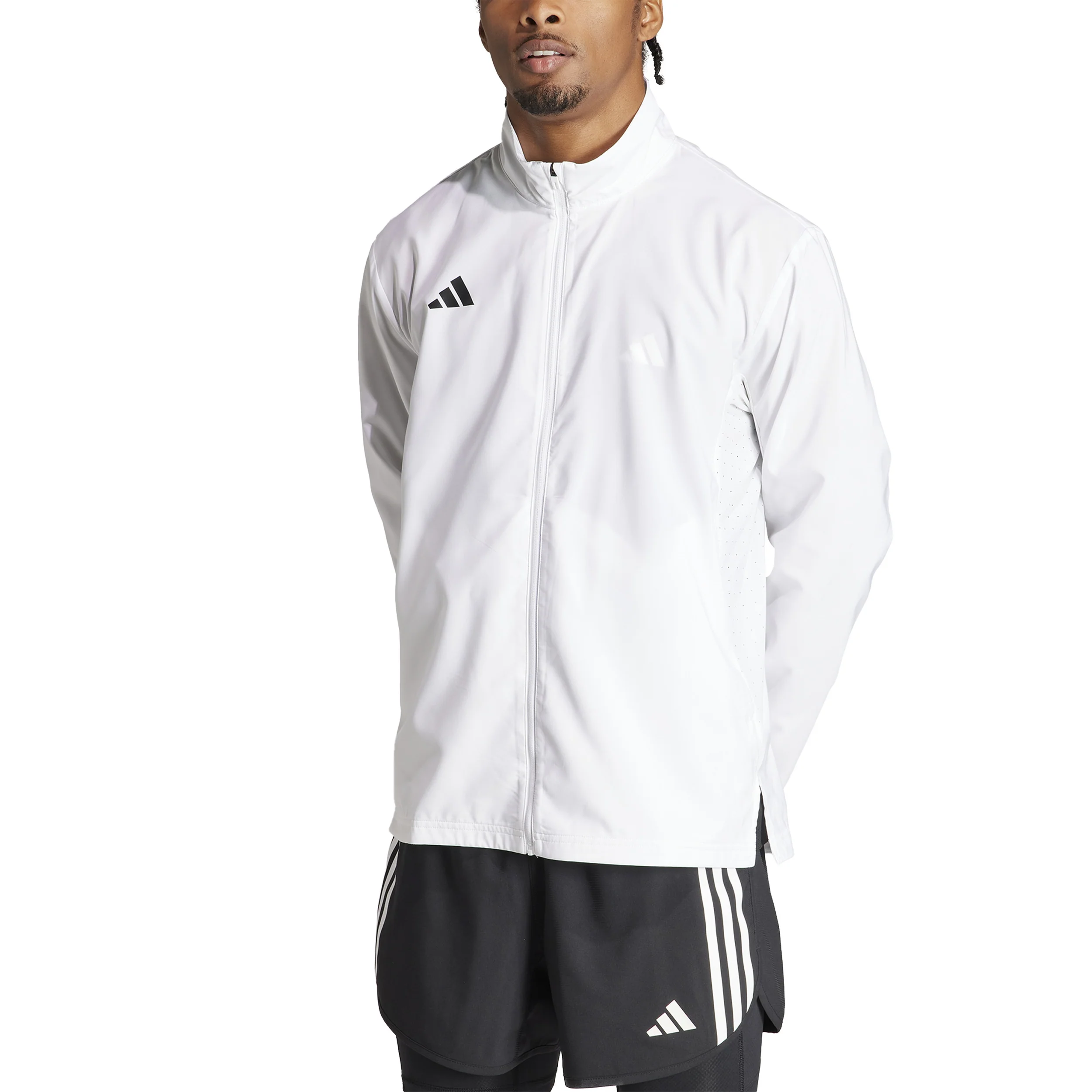 Adizero Essential Laufjacke Herren-Weiß - Image 4