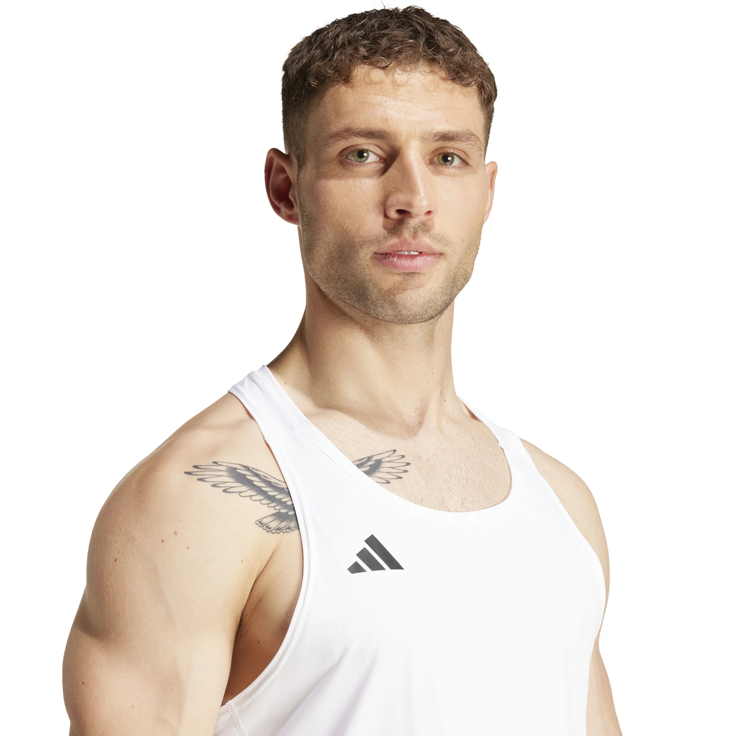 Adizero Essential Tank-Top Herren-Weiß - Image 6