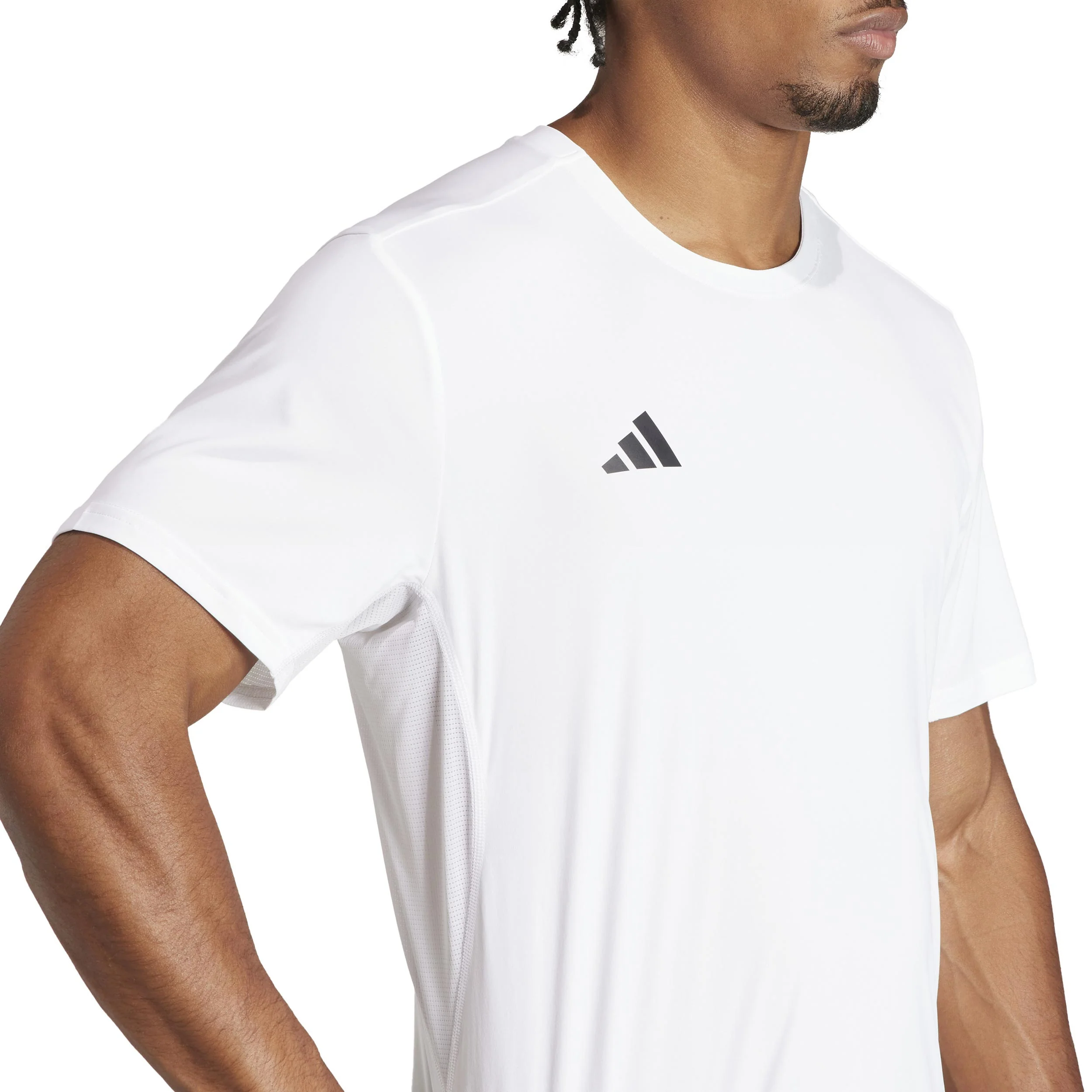 Adizero Essentials Laufshirt Herren-Weiß - Image 5