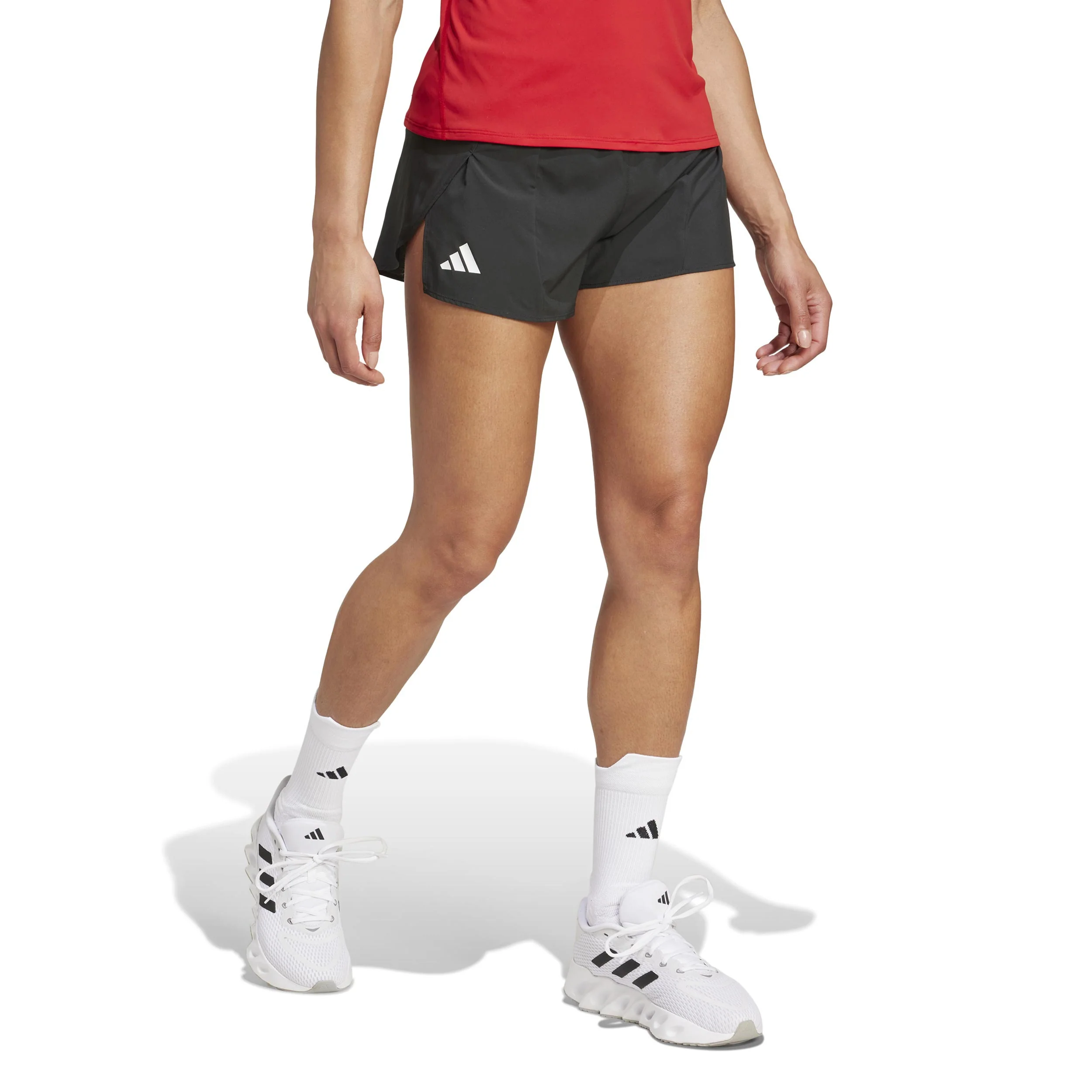 Adizero Essentials Split Laufshorts Damen-Schwarz - Image 3