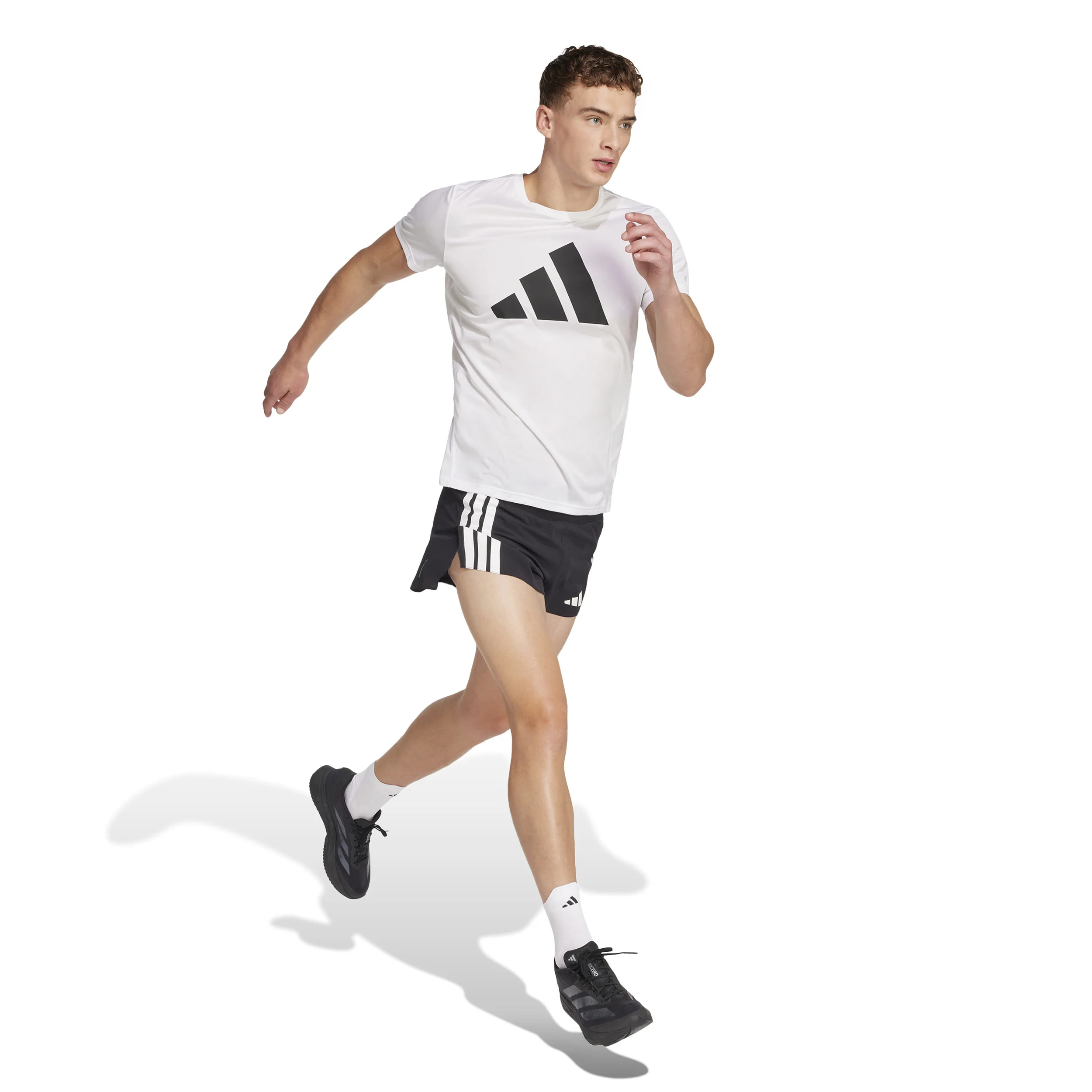 Adizero Gel 3in Laufshorts Herren-Schwarz,Weiß - Image 4