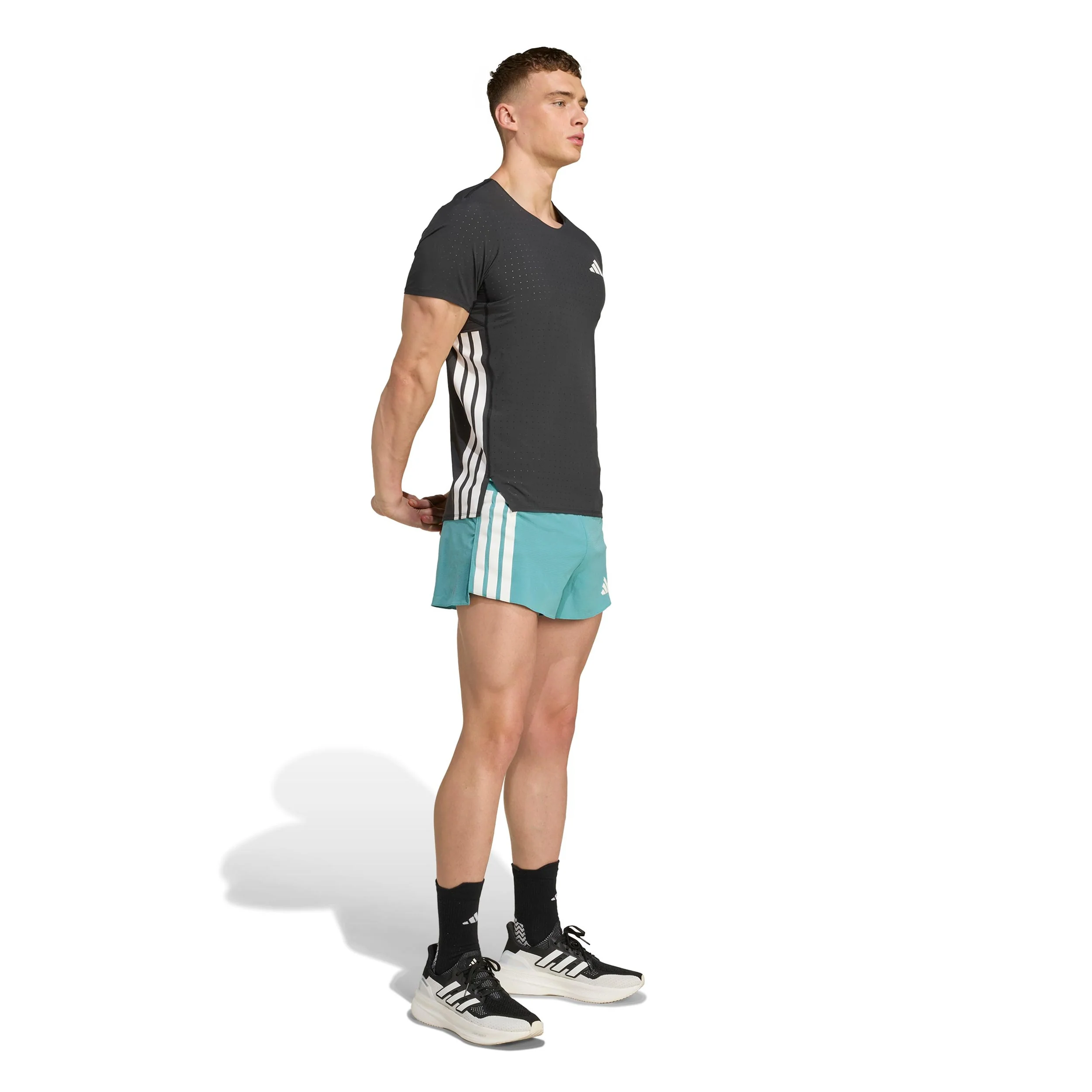 Adizero Gel 3in Laufshorts Herren-Türkis - Image 4