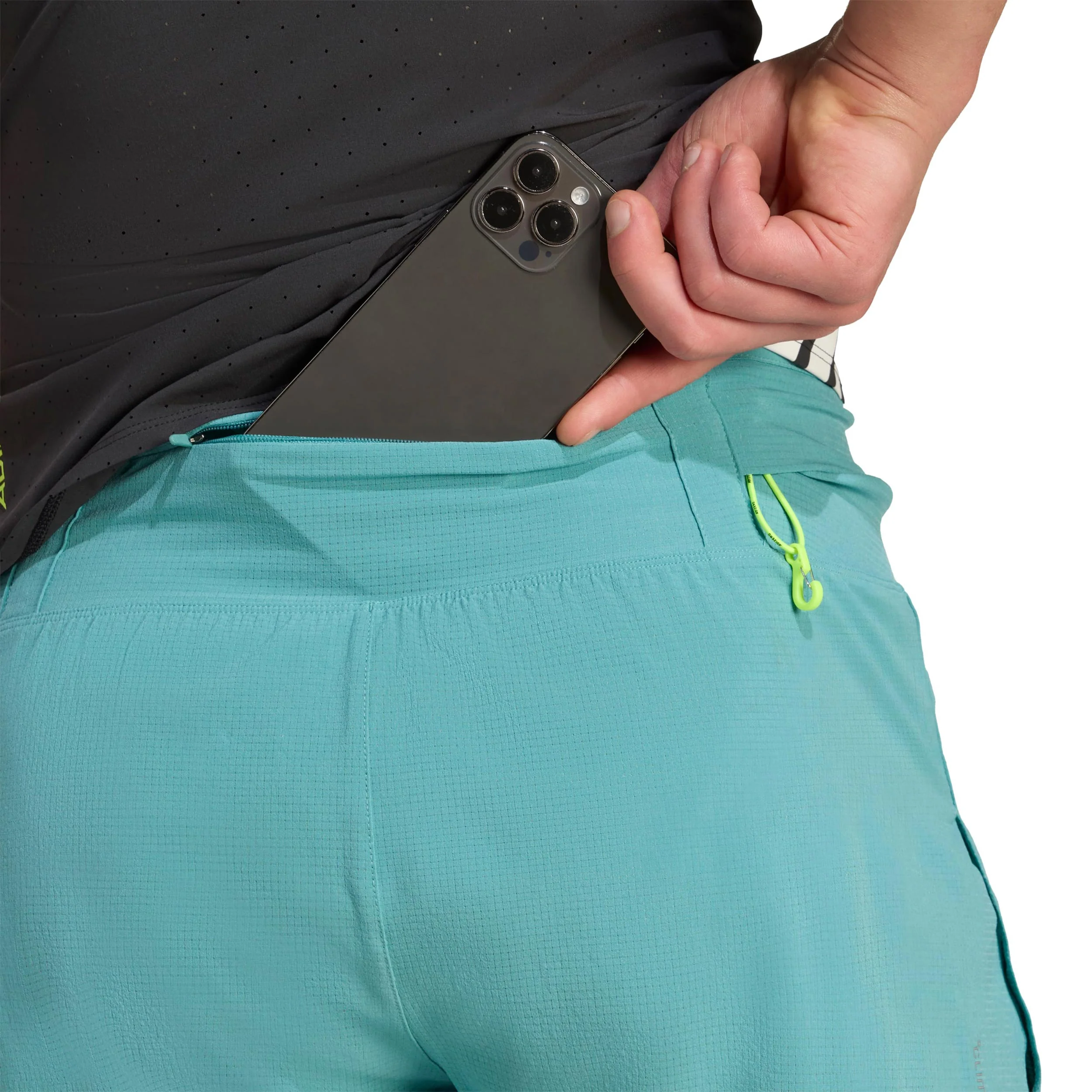 Adizero Gel 3in Laufshorts Herren-Türkis - Image 5