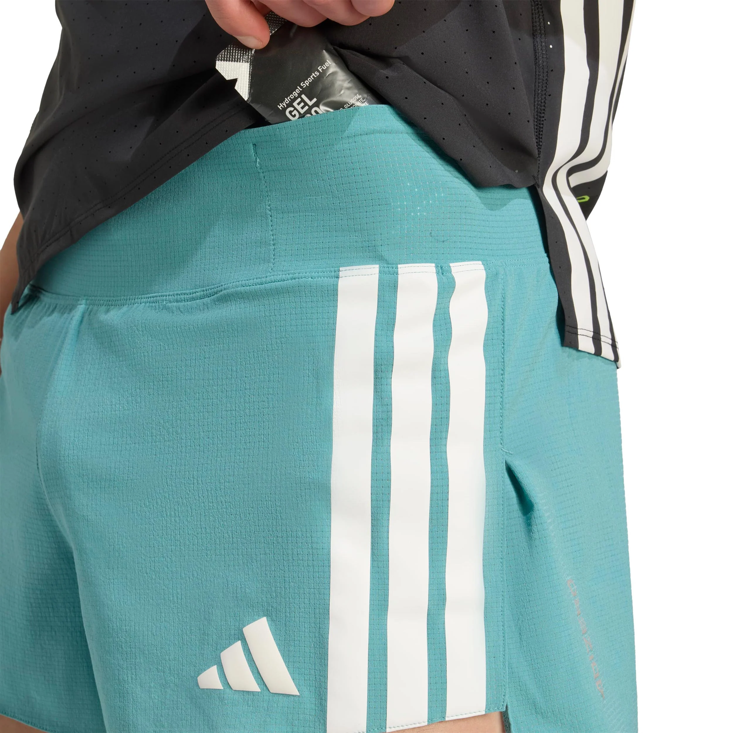 Adizero Gel 3in Laufshorts Herren-Türkis - Image 6