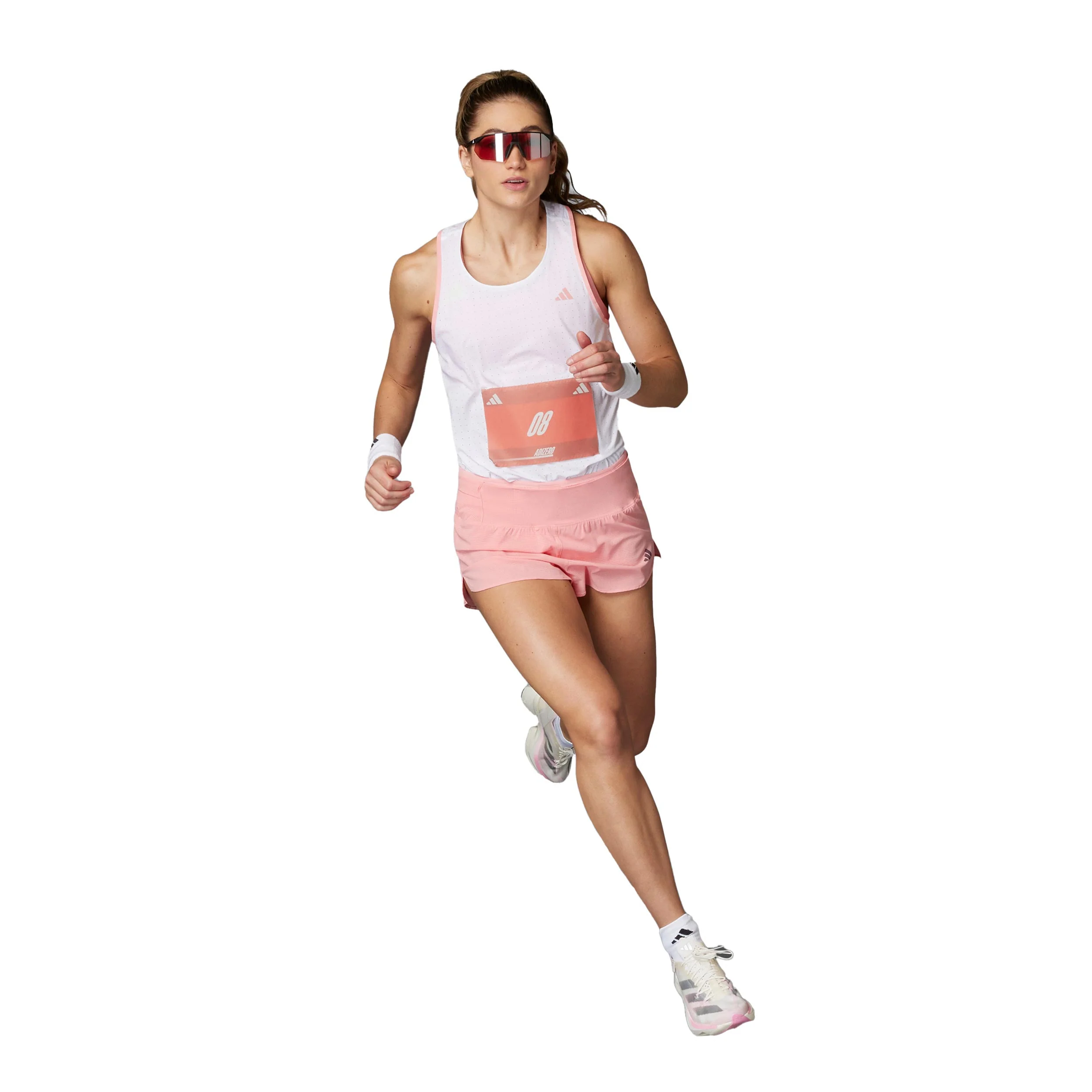 Adizero Gel Laufshorts Damen-Pink - Image 4