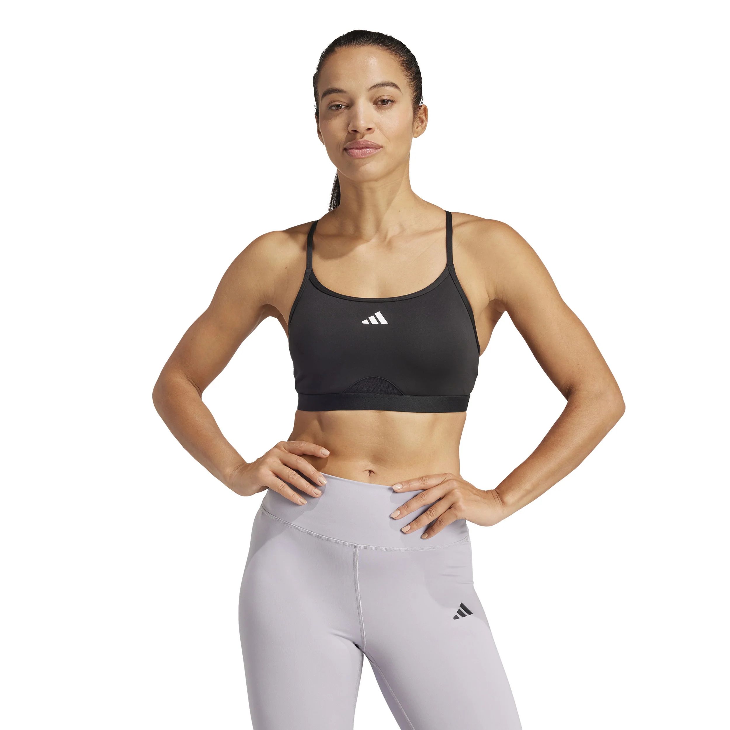 Aeroreact Training 3Stripes Sport-BH Damen - schwarz - Image 3