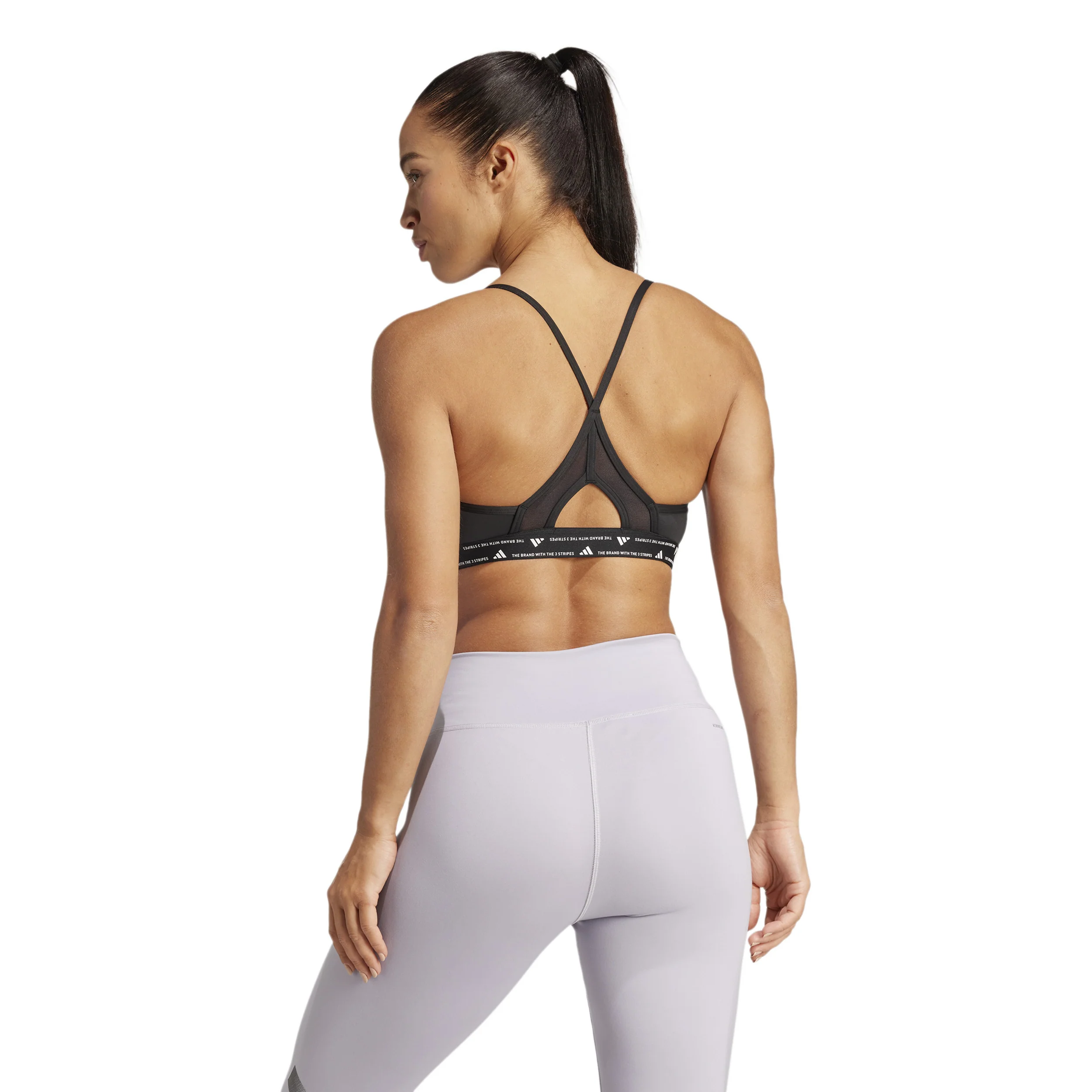 Aeroreact Training 3Stripes Sport-BH Damen - schwarz - Image 4