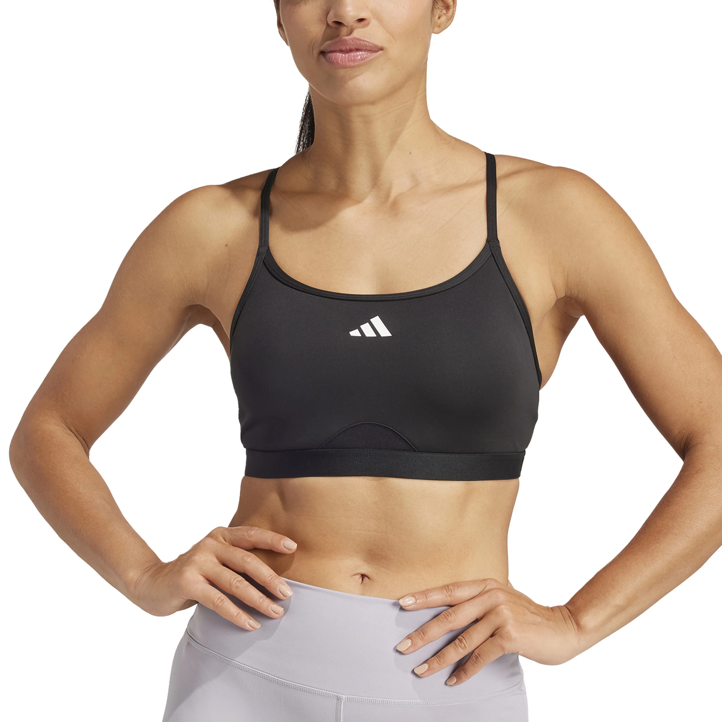 Aeroreact Training 3Stripes Sport-BH Damen - schwarz - Image 5