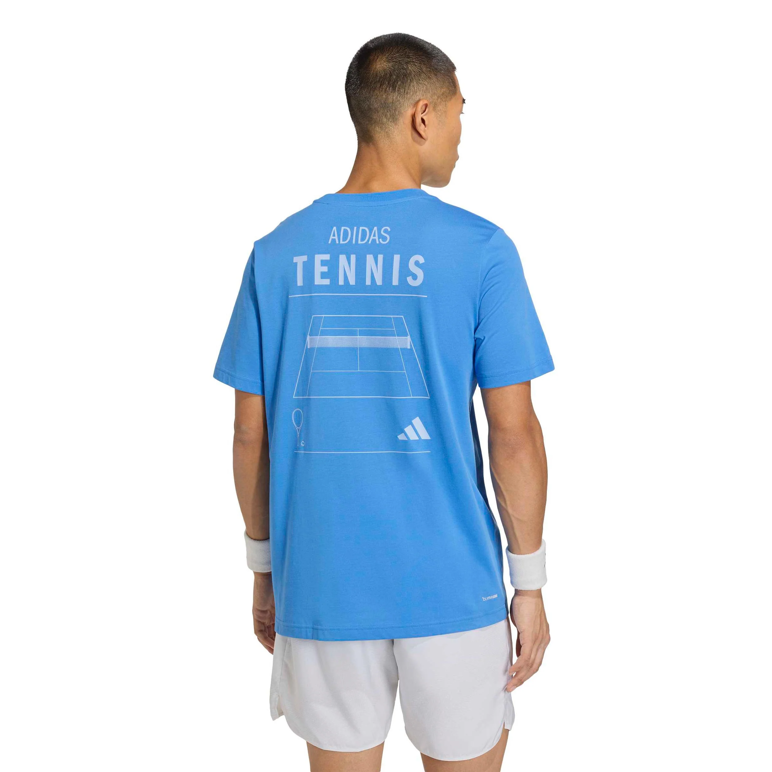 Category Graphic T-Shirt Herren - türkis, weiß - Image 3