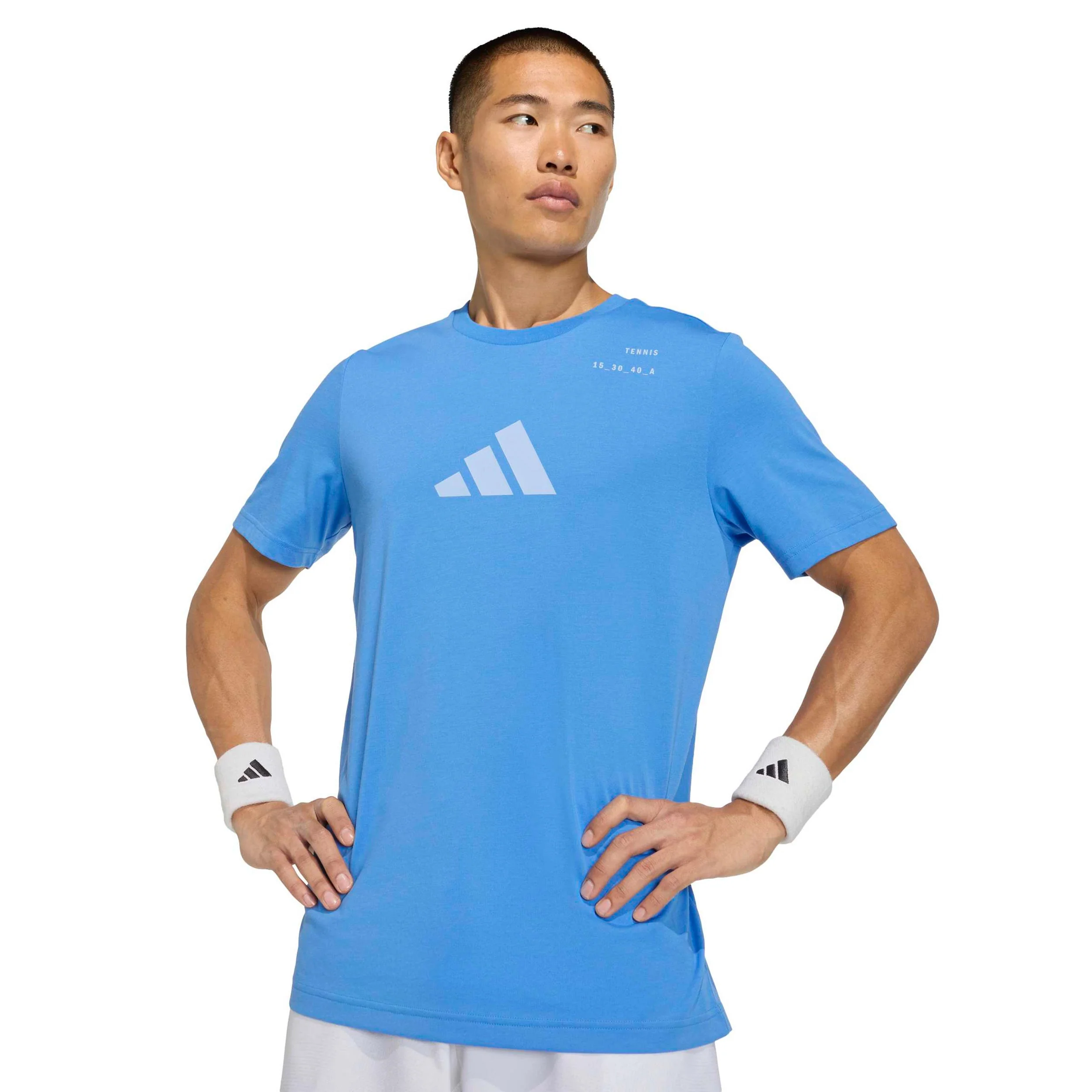 Category Graphic T-Shirt Herren - türkis, weiß - Image 5