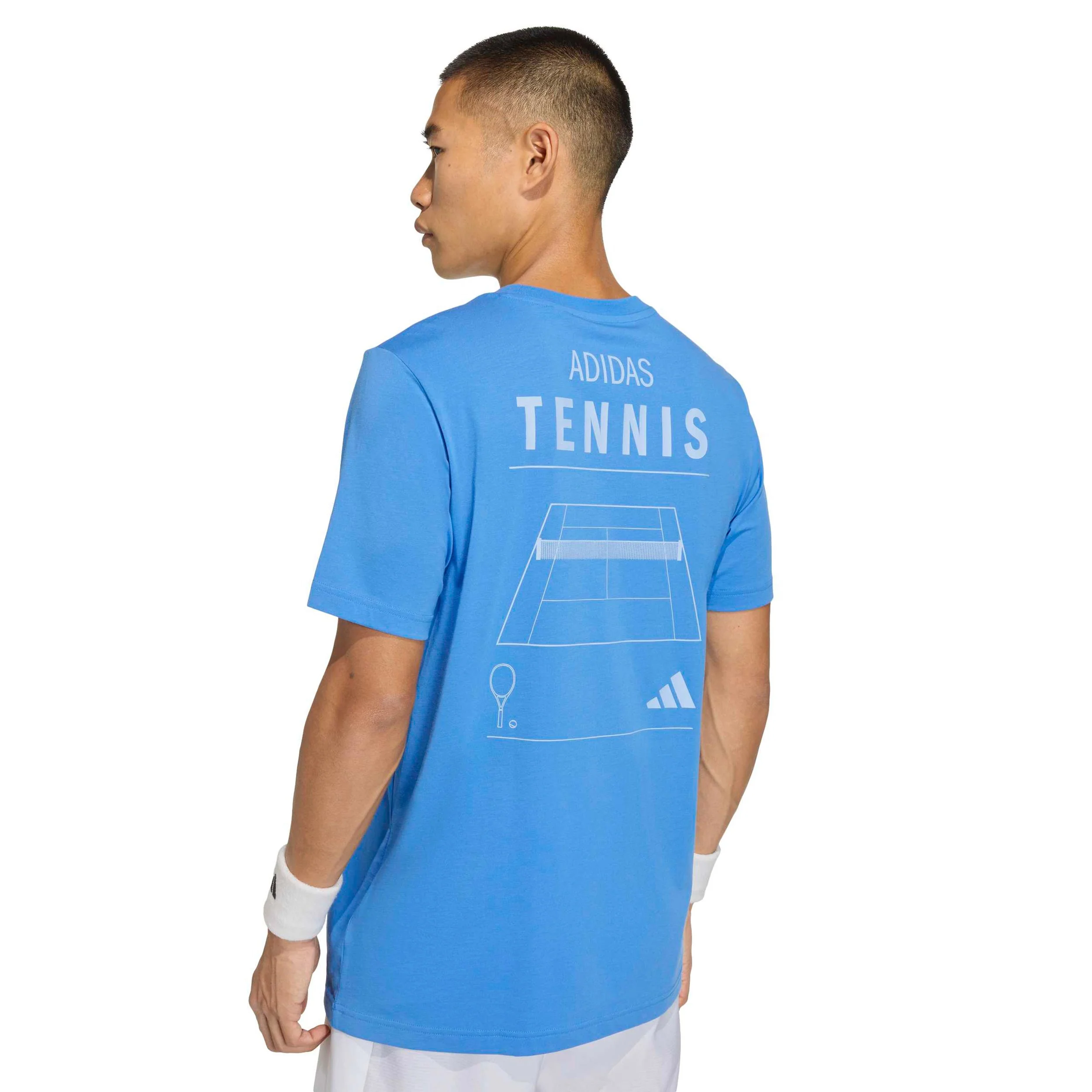 Category Graphic T-Shirt Herren - türkis, weiß - Image 6