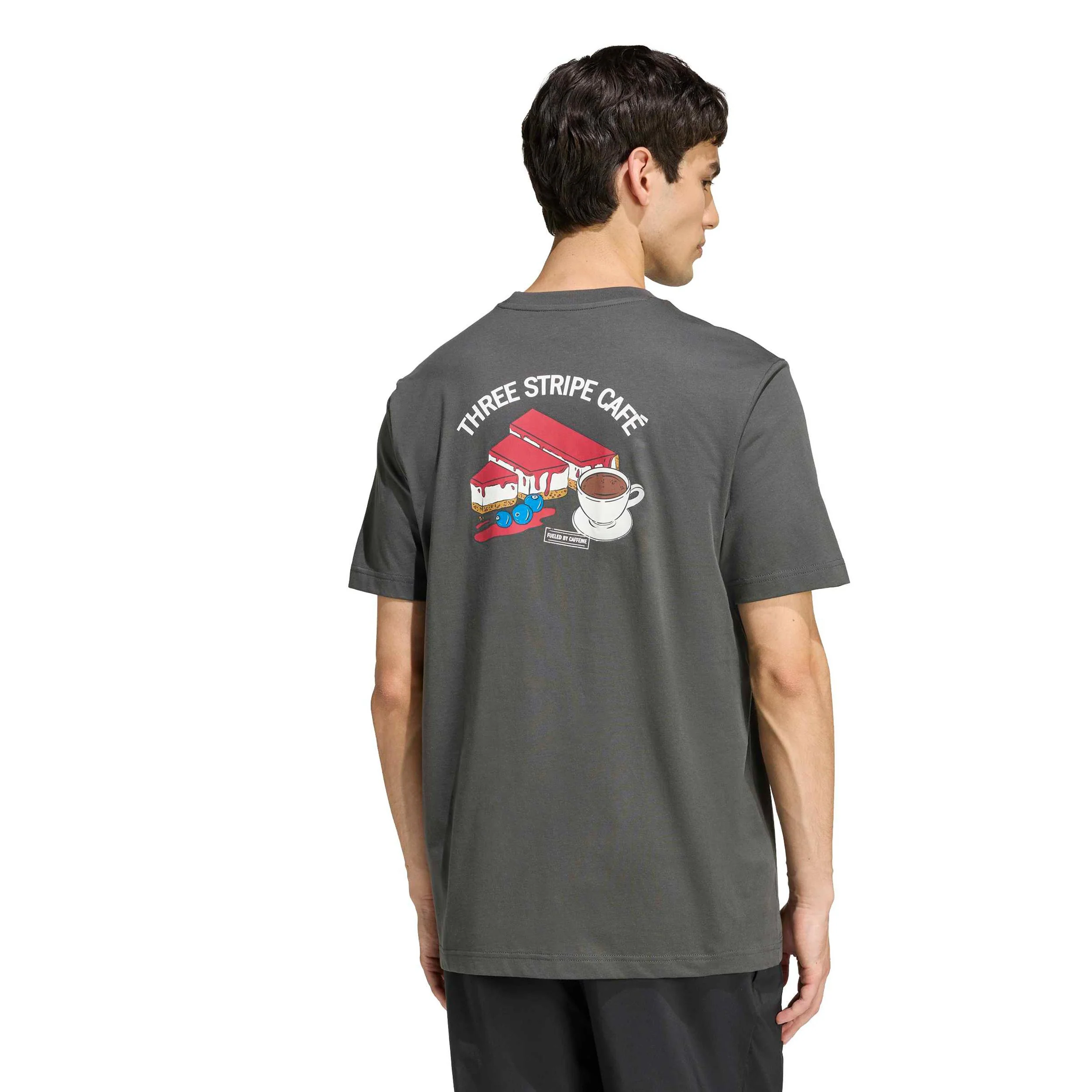 Cheesecake Graphic T-Shirt Herren - dunkelgrau, weiß - Image 3