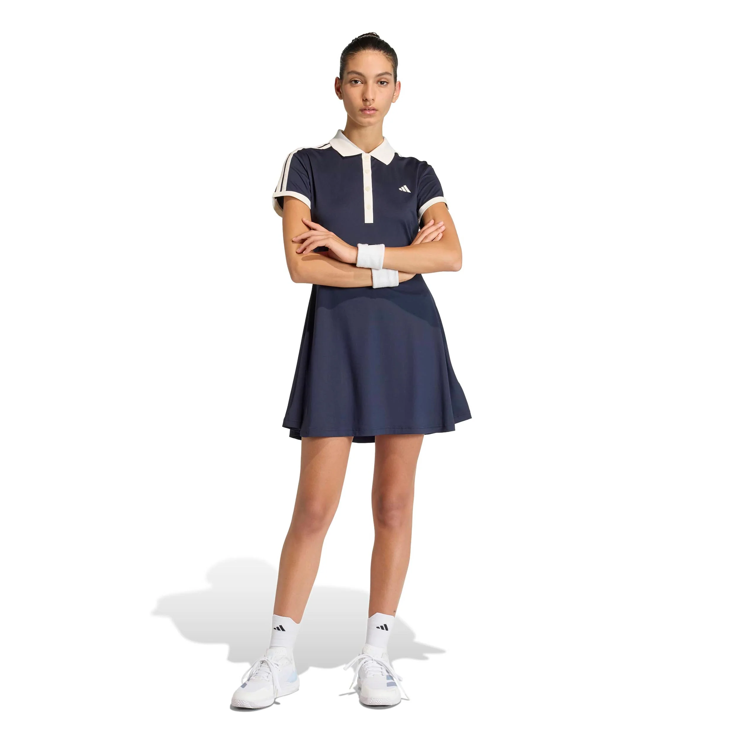 Classics Kleid Damen - dunkelblau, beige - Image 3