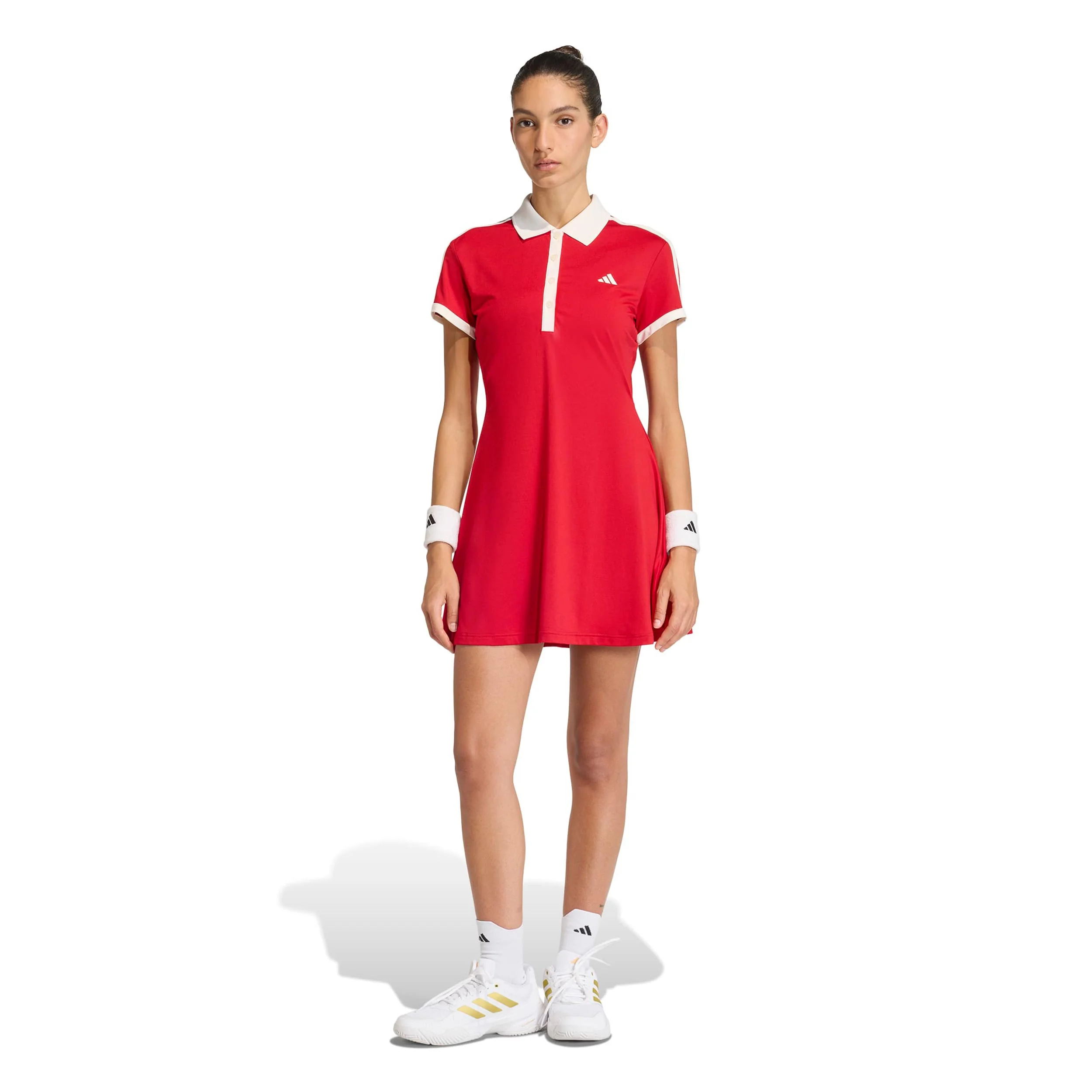 Classics Kleid Damen - rot, beige - Image 3