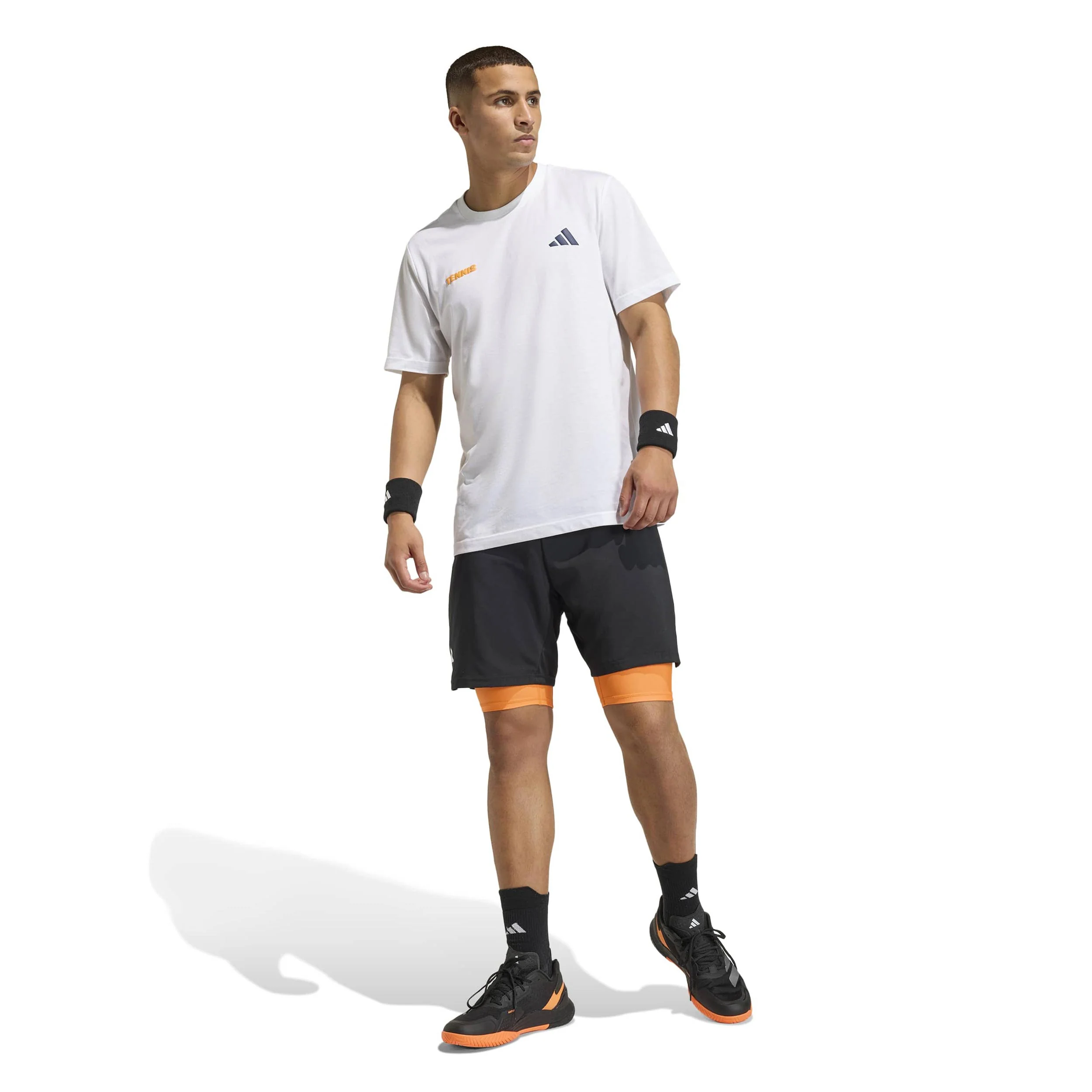 Club 2In1 Shorts Herren-schwarz, orange - Image 4