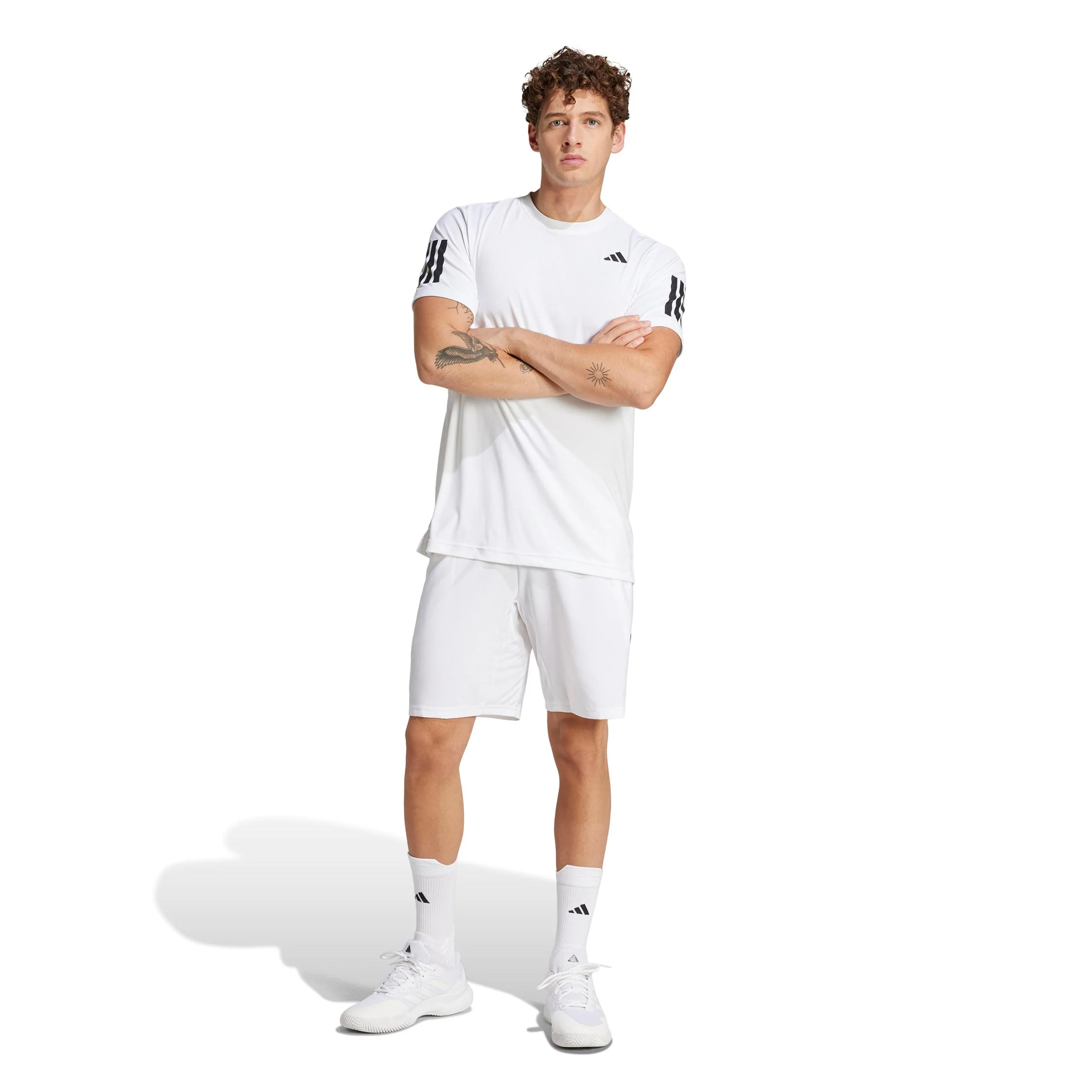 Club 3Stripes 7in Shorts Herren-Weiß - Image 5