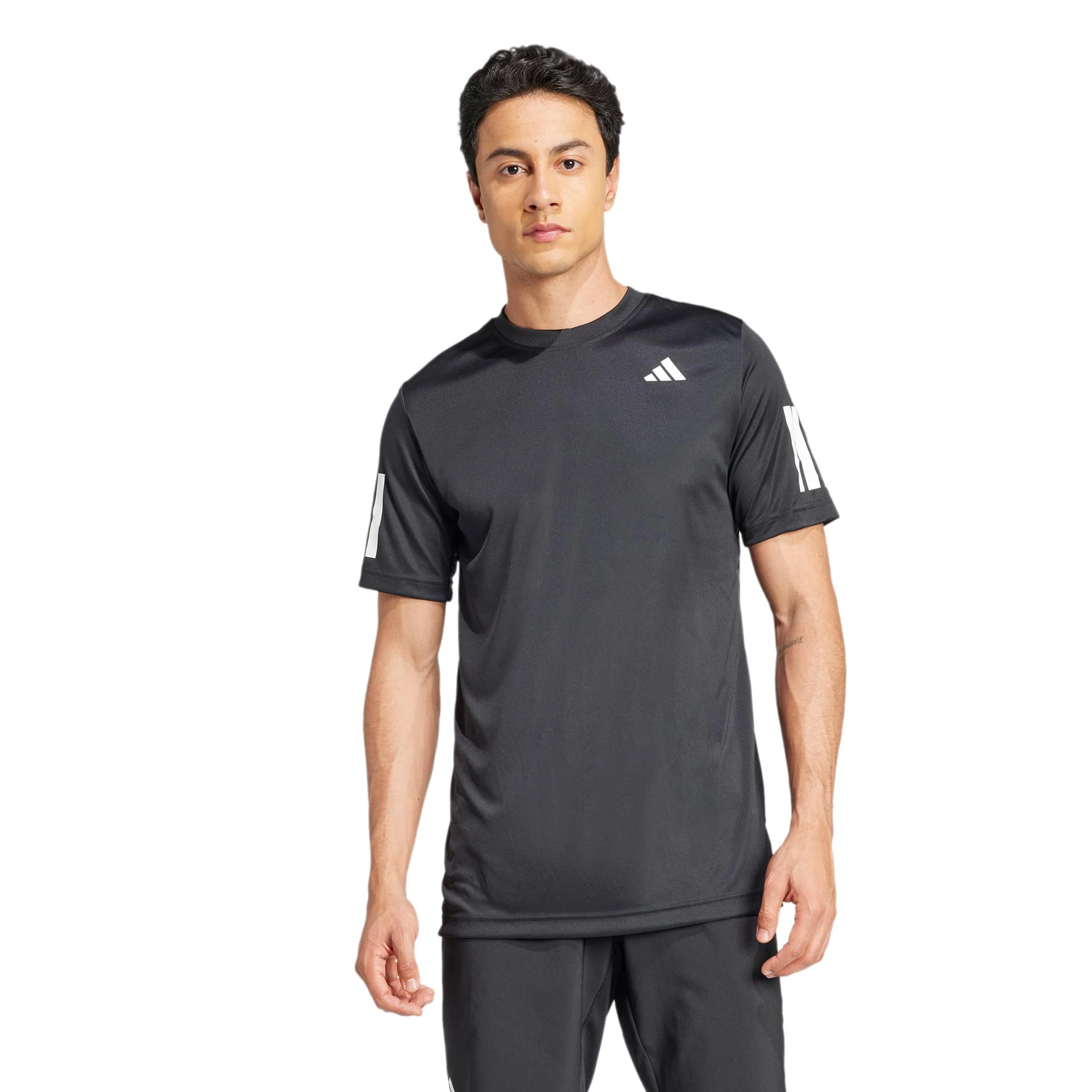 Club 3Stripes T-Shirt Herren-schwarz - Image 2
