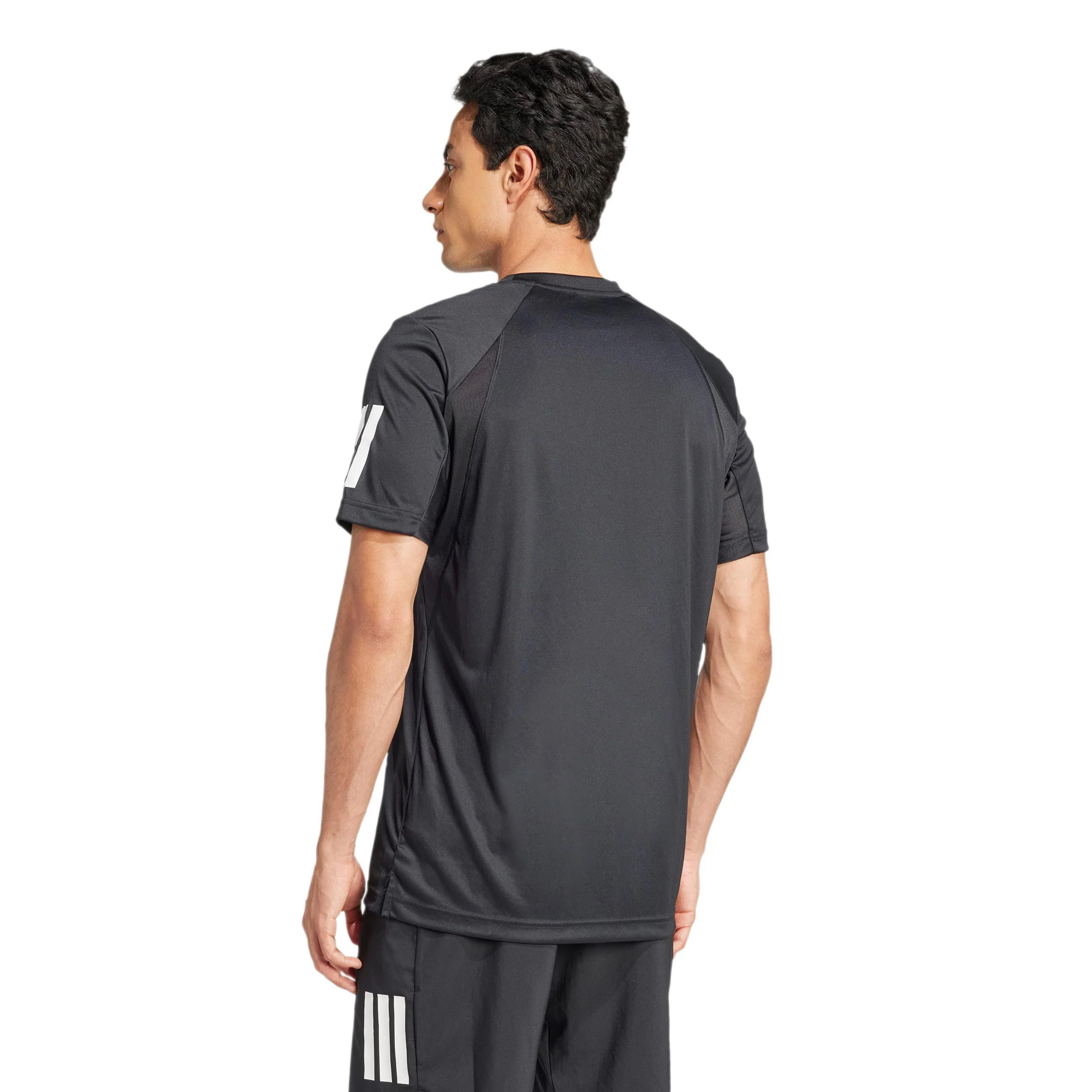 Club 3Stripes T-Shirt Herren-schwarz - Image 3