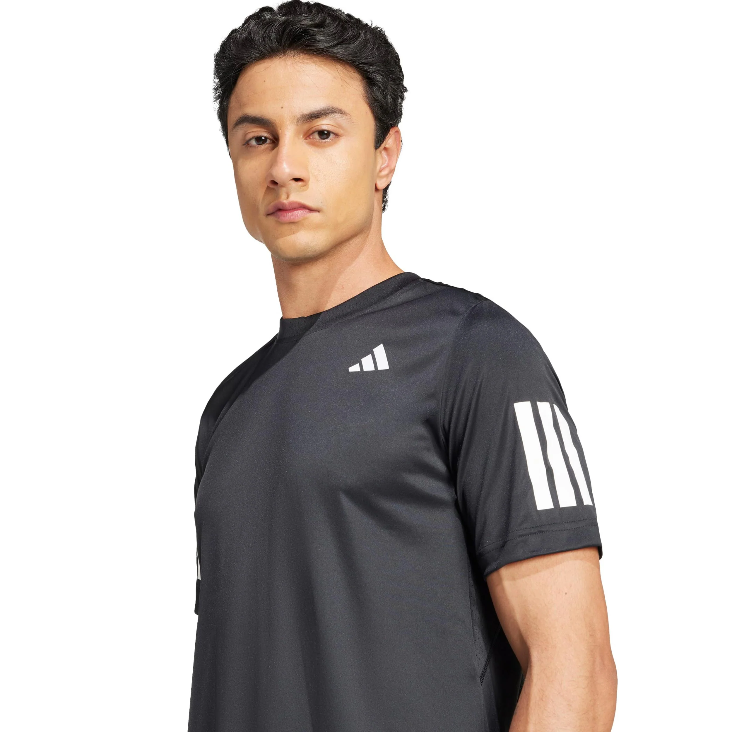 Club 3Stripes T-Shirt Herren-schwarz - Image 5