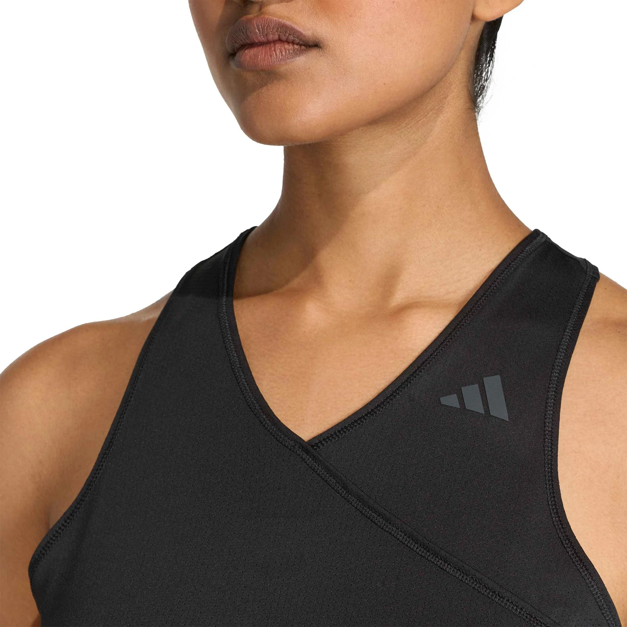 Club V-Neck Tank-Top Damen-schwarz - Image 5