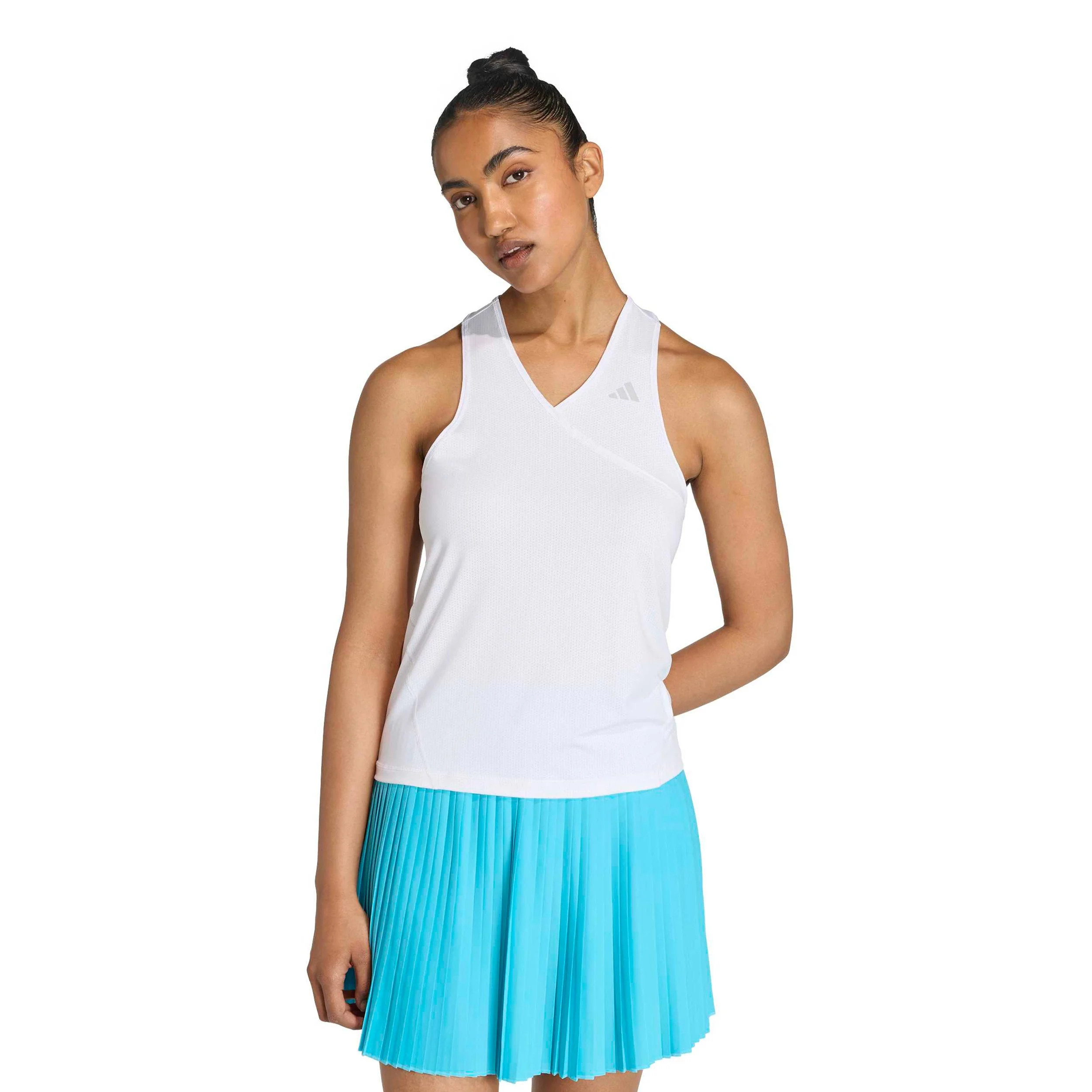 Club V-Neck Tank-Top Damen-weiß - Image 2