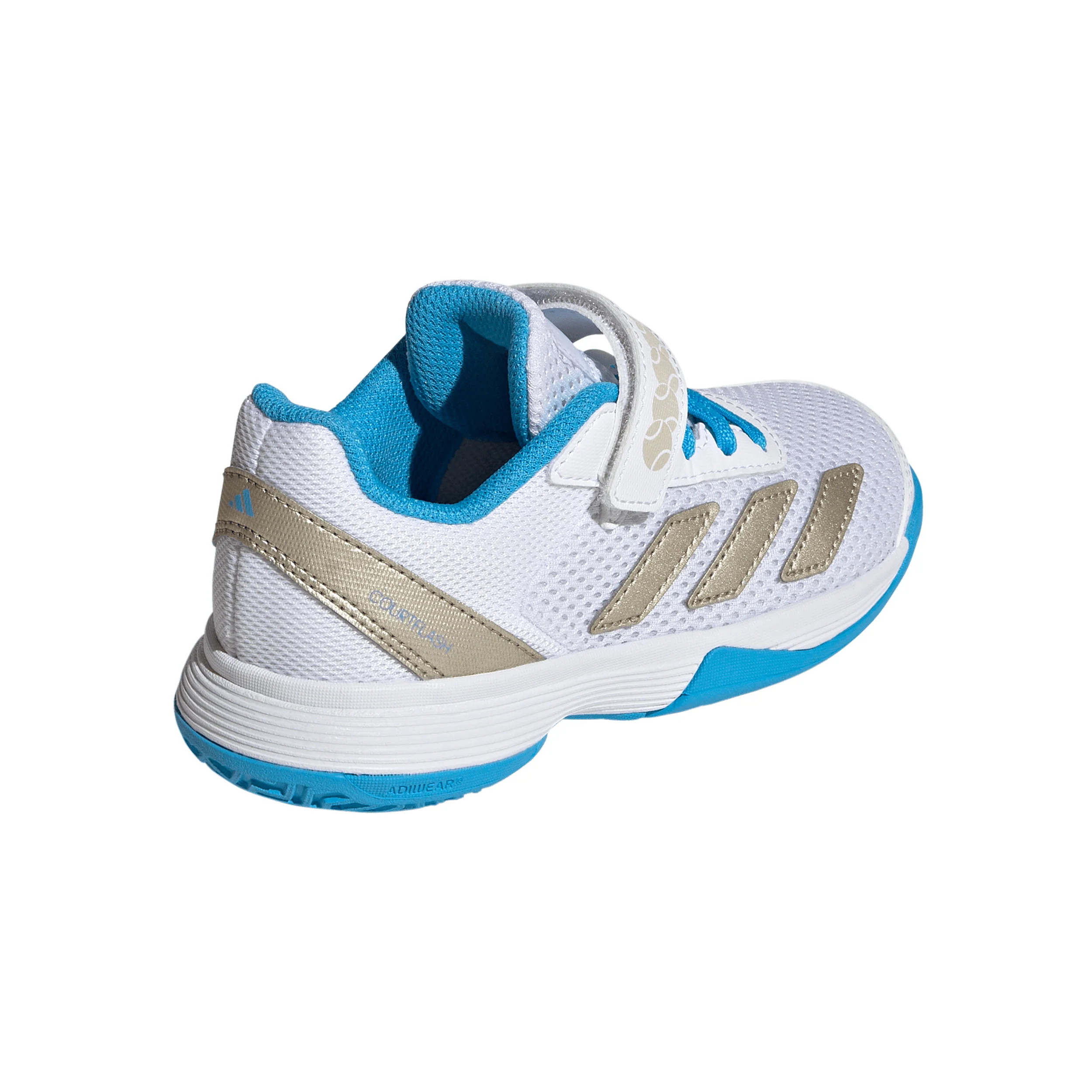 Courtflash CF Sandplatzschuh Kinder - weiß, silber - Image 5