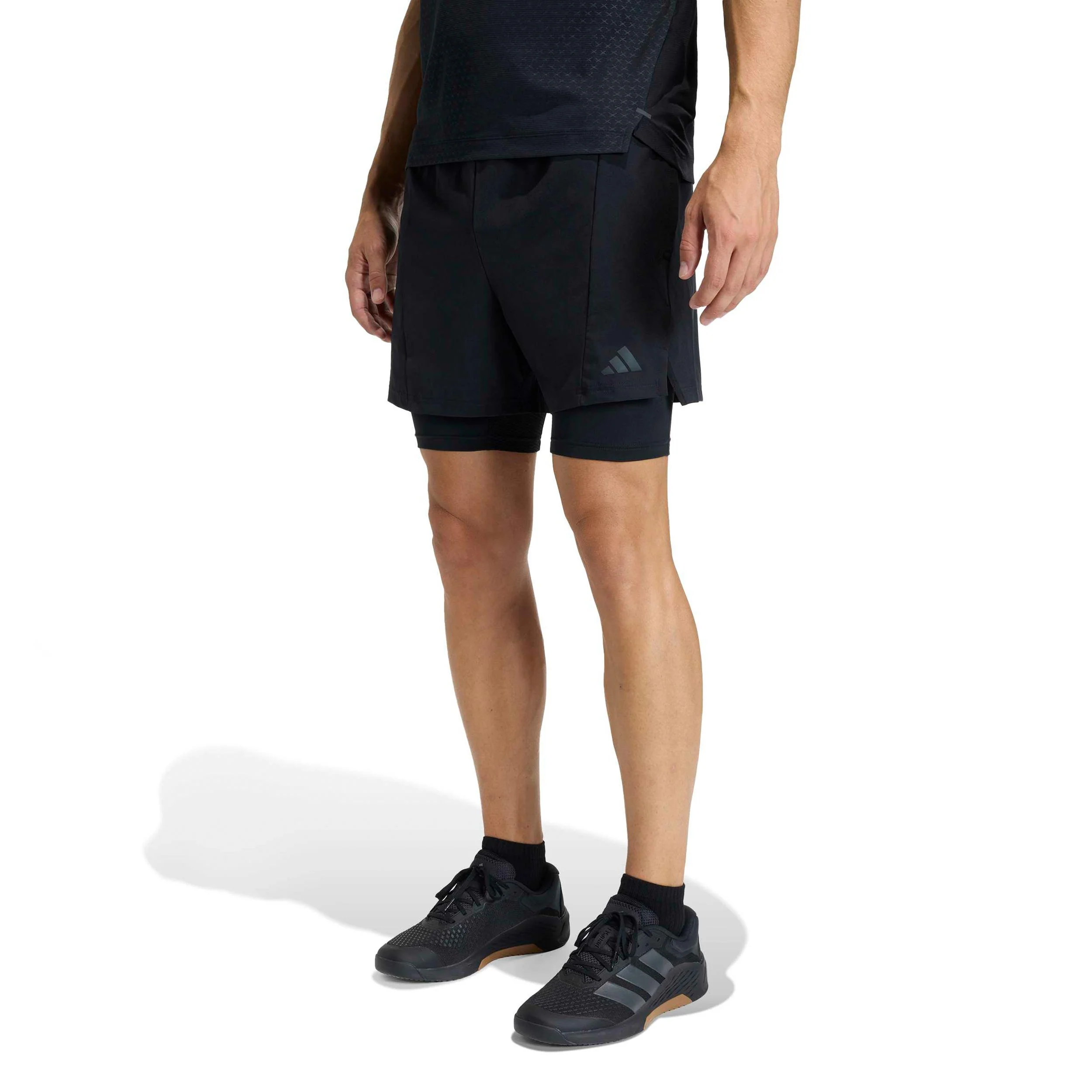 D4T 2in1 Shorts Herren-schwarz - Image 2