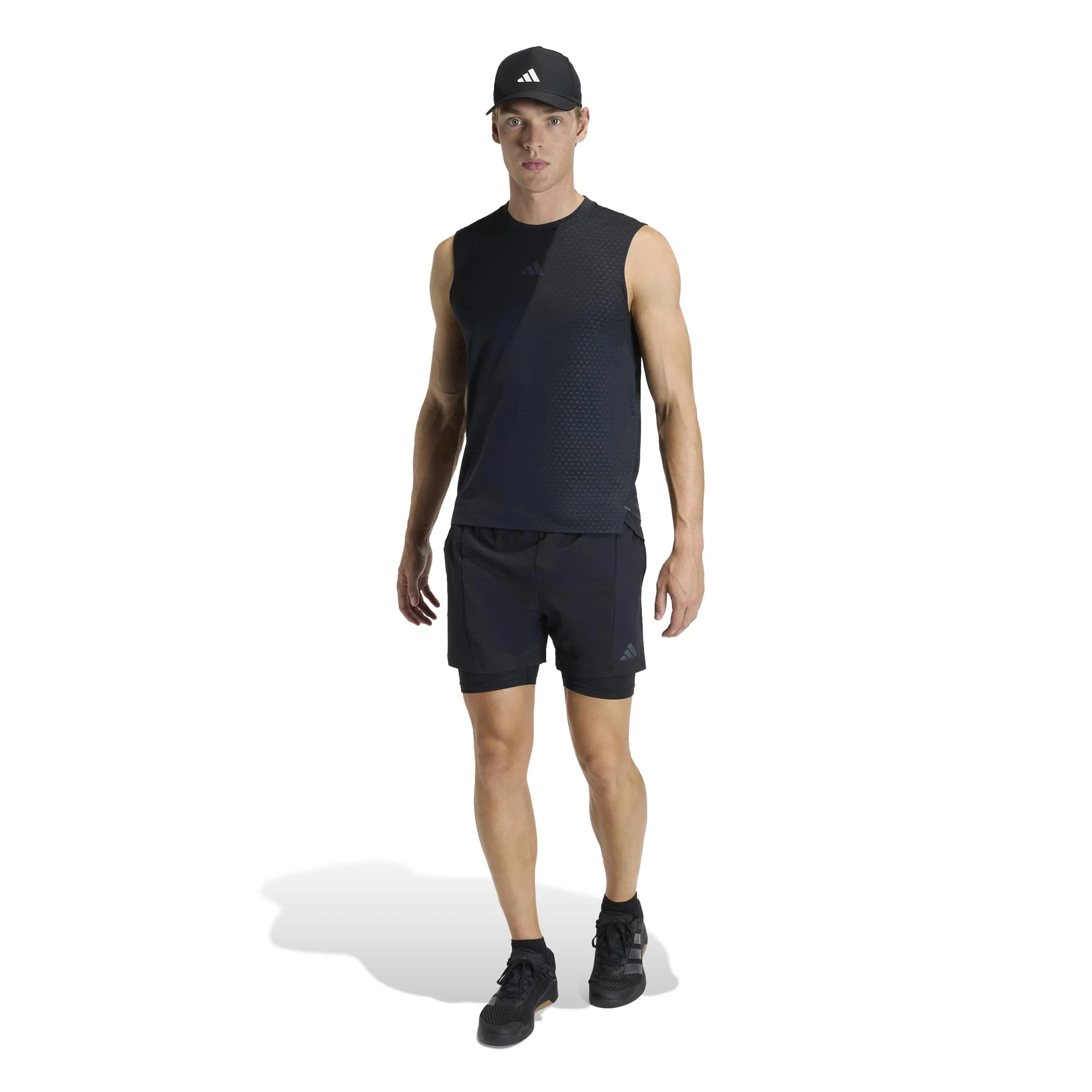 D4T 2in1 Shorts Herren-schwarz - Image 7