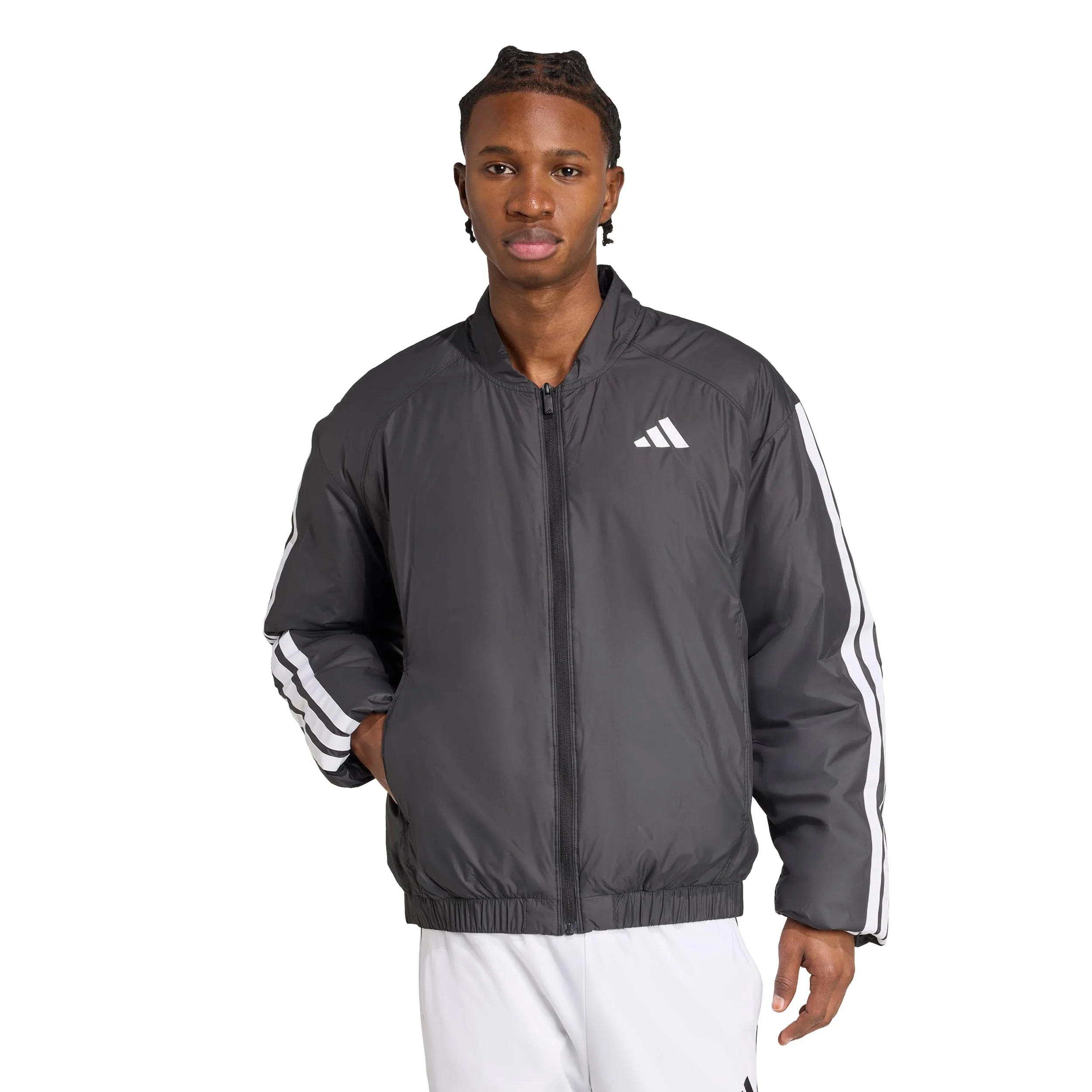 Essential 3Stripes Trainingsjacke Herren-Schwarz - Image 2