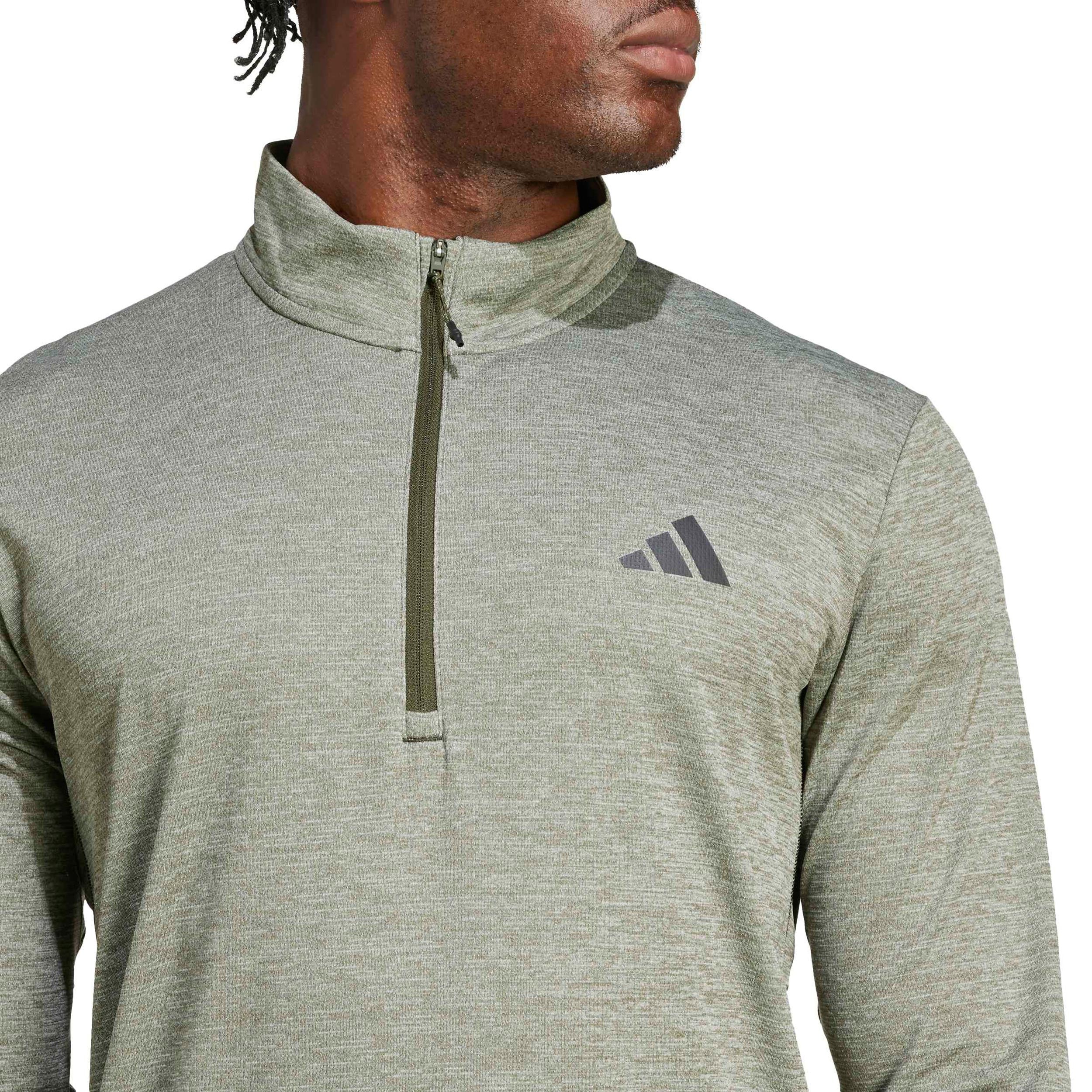 Essentials 1/4 Zip Longsleeve - dunkelgrün - Image 5