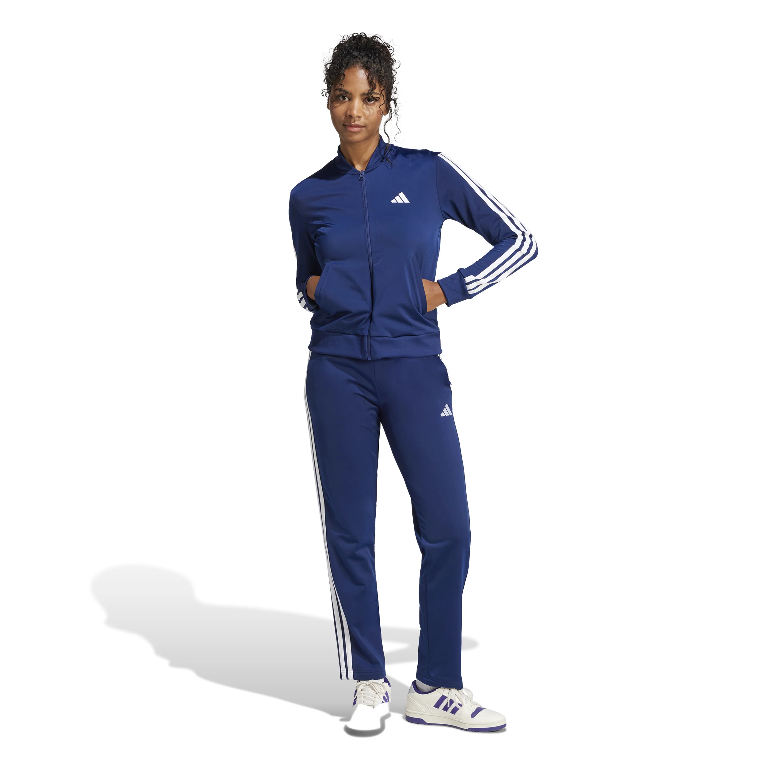 Essentials 3Stripes Dayready Trainingsanzug Damen - dunkelblau - Image 4